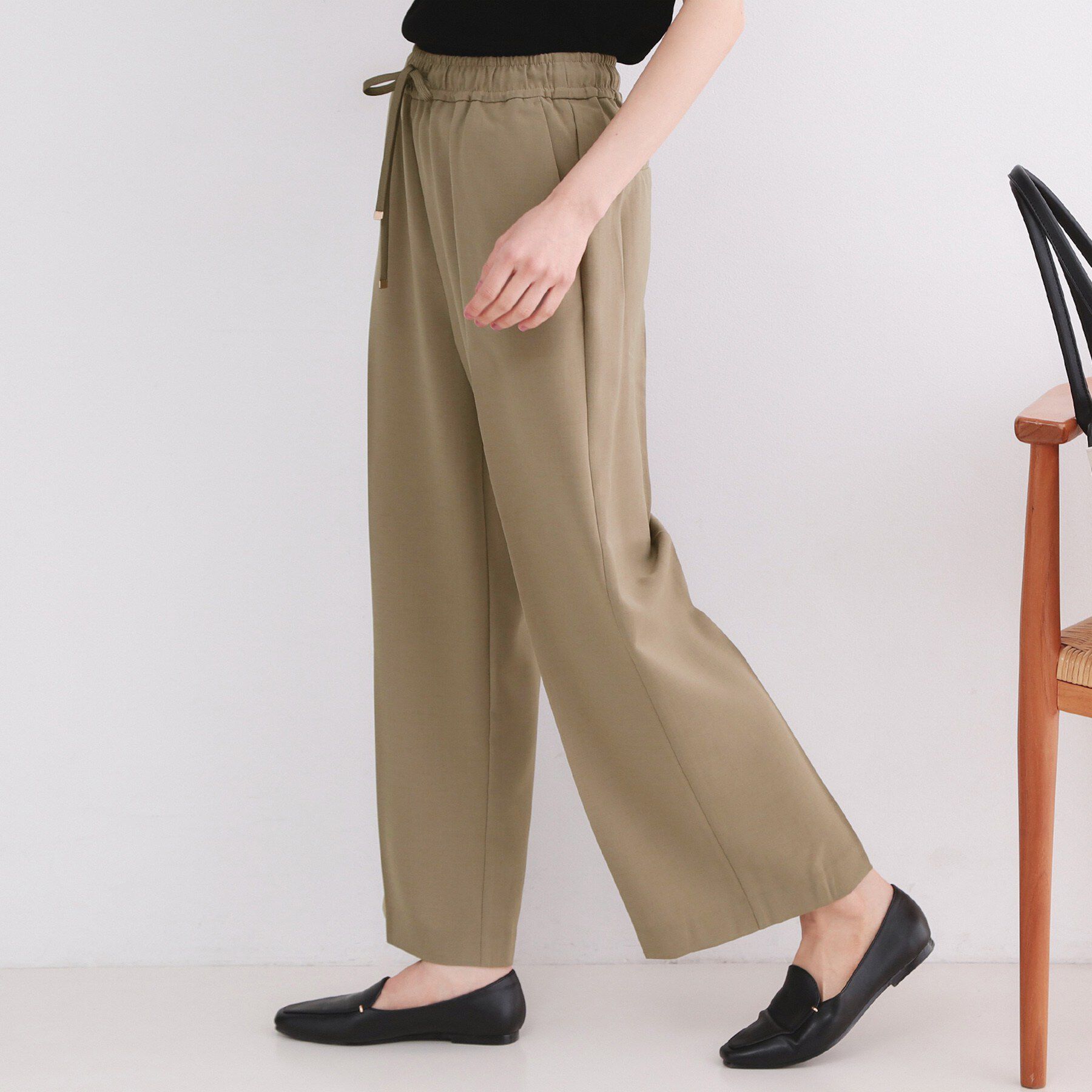 OPAQUE.CLIP「美脚イージーワイドパンツ【防シワ/洗濯機洗い可/抗ピル/ストレッチ】《丈が選べる/SS-LLサイズ/」|その他|