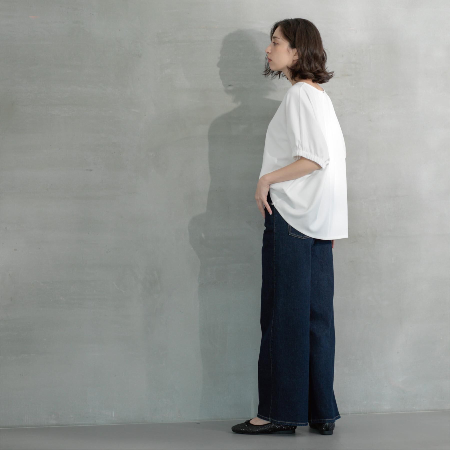 OPAQUE.CLIP「ストレッチバギーデニム【洗濯機洗い可】《SS～LL》」|デニム|