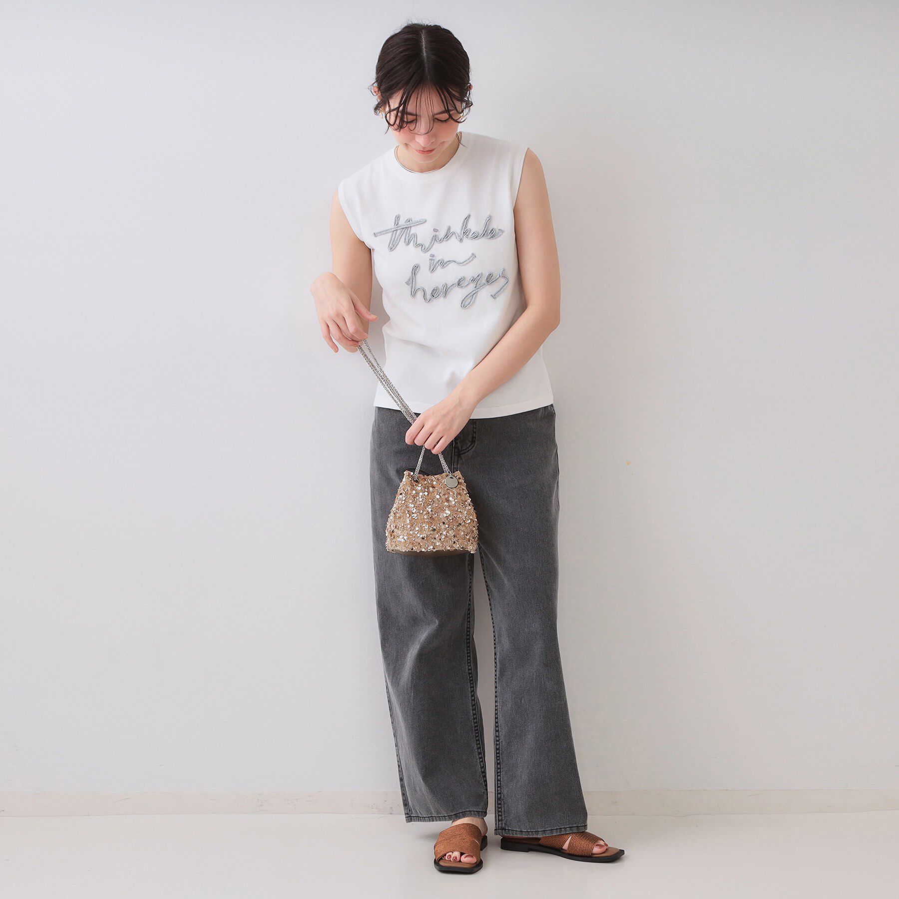 OPAQUE.CLIP「【2WAY】素材アソートシャイニー巾着ミニショルダーバッグ」|ショルダー・メッセンジャー|