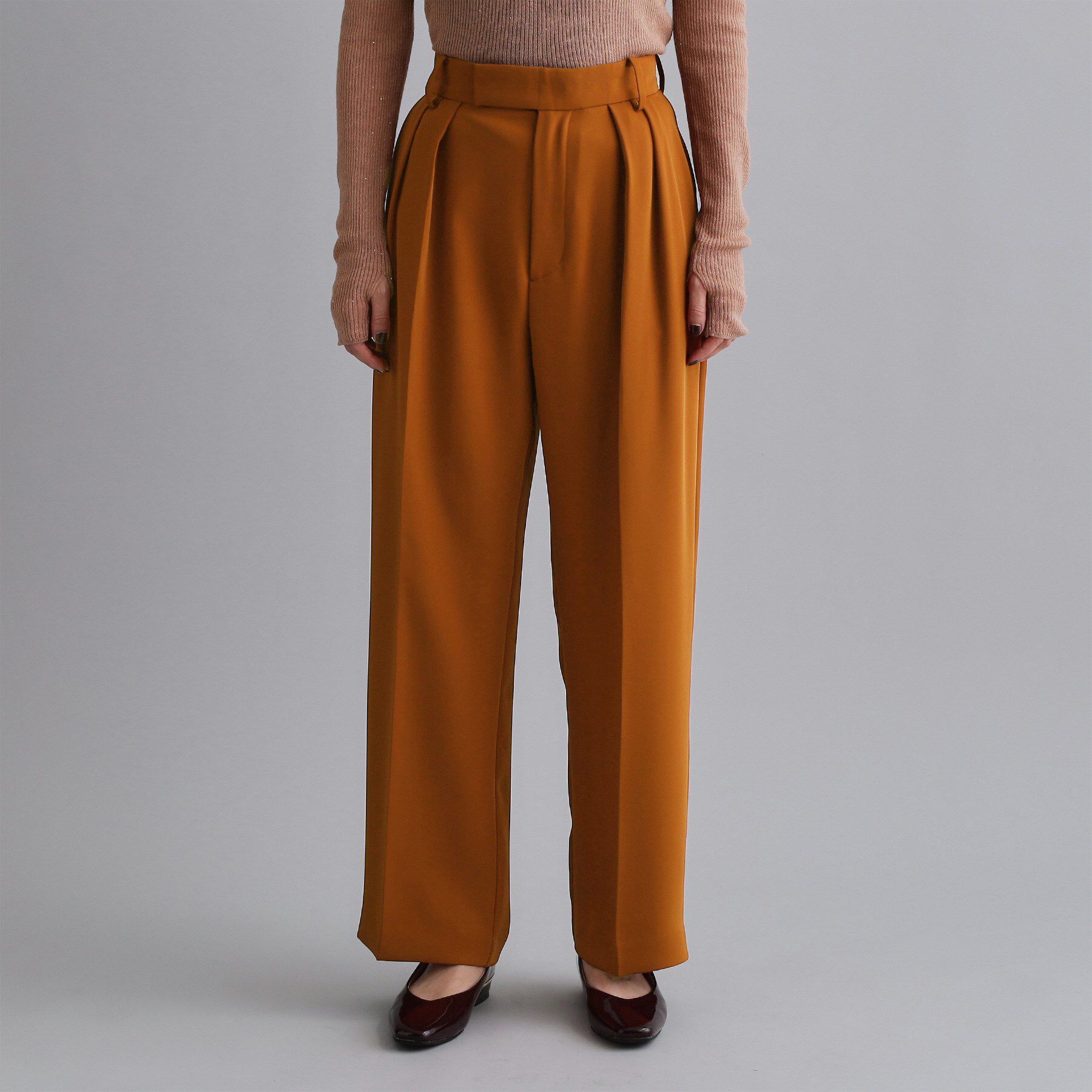 OPAQUE.CLIP「【es】タックワイドストレートパンツ【洗濯機OK/防シワ/UVケア/接触冷感/吸水速乾】」|その他|