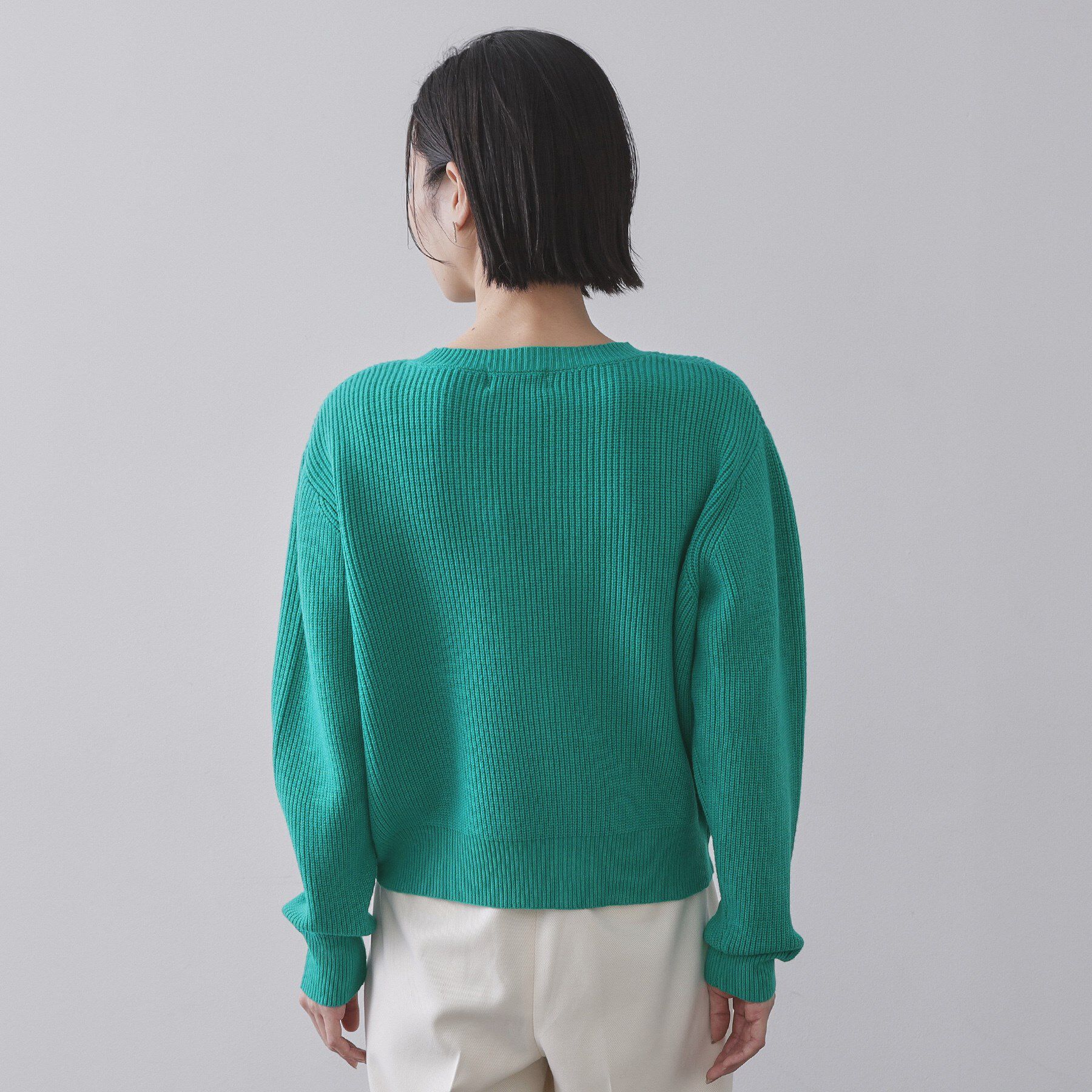 OPAQUE.CLIP「アシンメトリーボタンカーディガン【洗濯機OK】」|カーディガン|