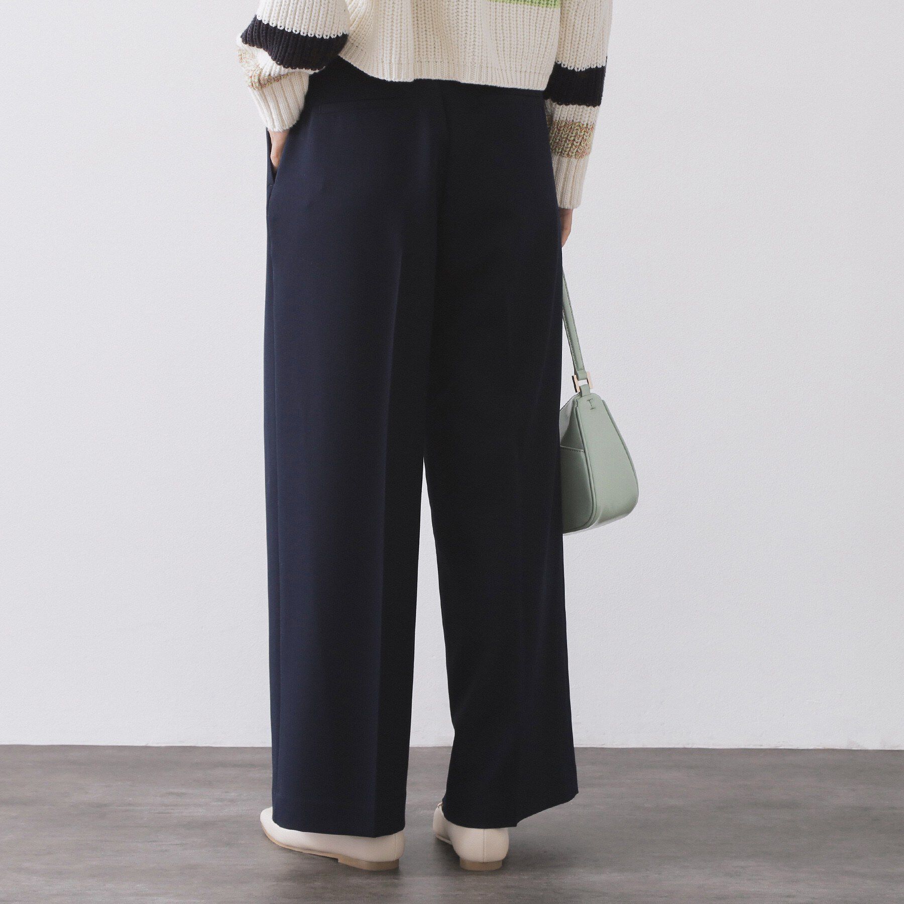 OPAQUE.CLIP「サテンレイヤード風ワイドパンツ【洗濯機OK】」|その他|