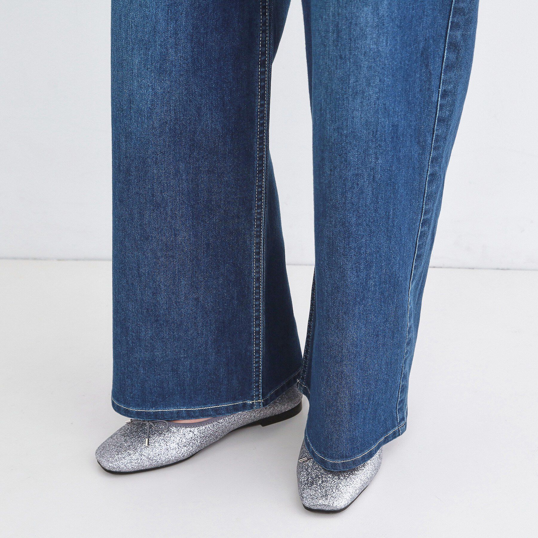 OPAQUE.CLIP「ライトオンスデニムイージーワイドパンツ【洗濯機OK】」|デニム|