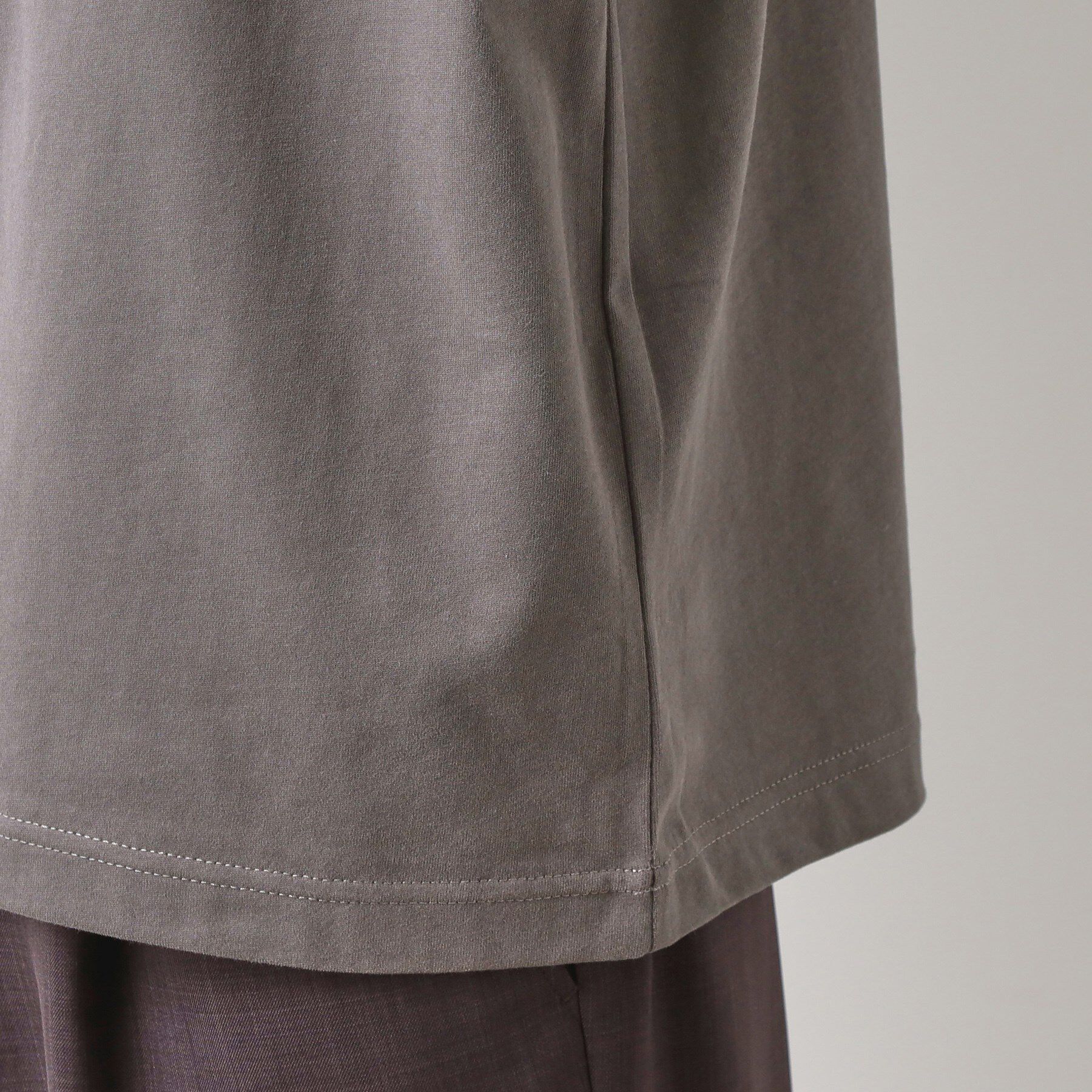 THE SHOP TK「スウェード半袖ロゴTシャツ　洗濯機OK」|Tシャツ・カットソー|