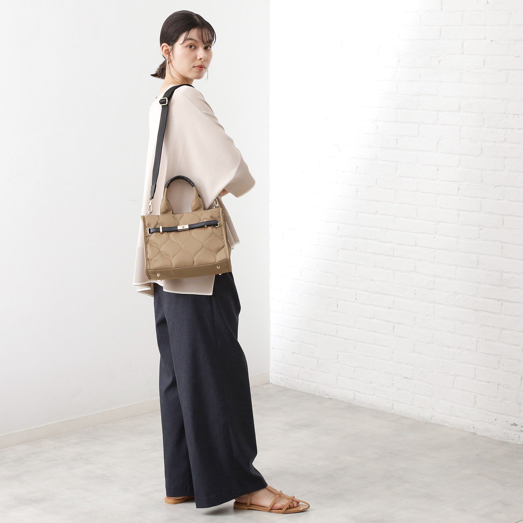 THE SHOP TK「ナイロンキルトミドルトートバッグ」|トートバッグ|