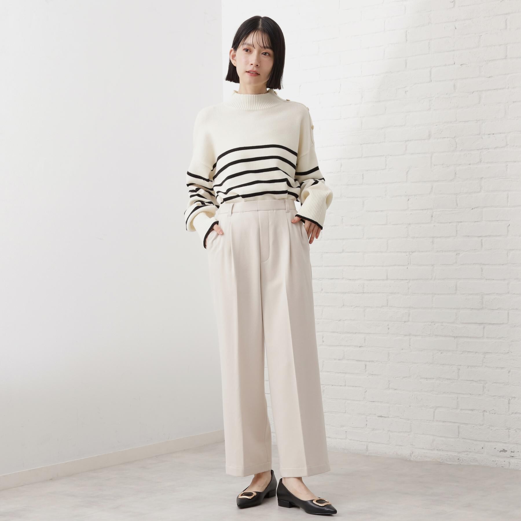 THE SHOP TK「【着丈選べる/XS～XLサイズ】あったか裏起毛ワイドパンツ」|その他|