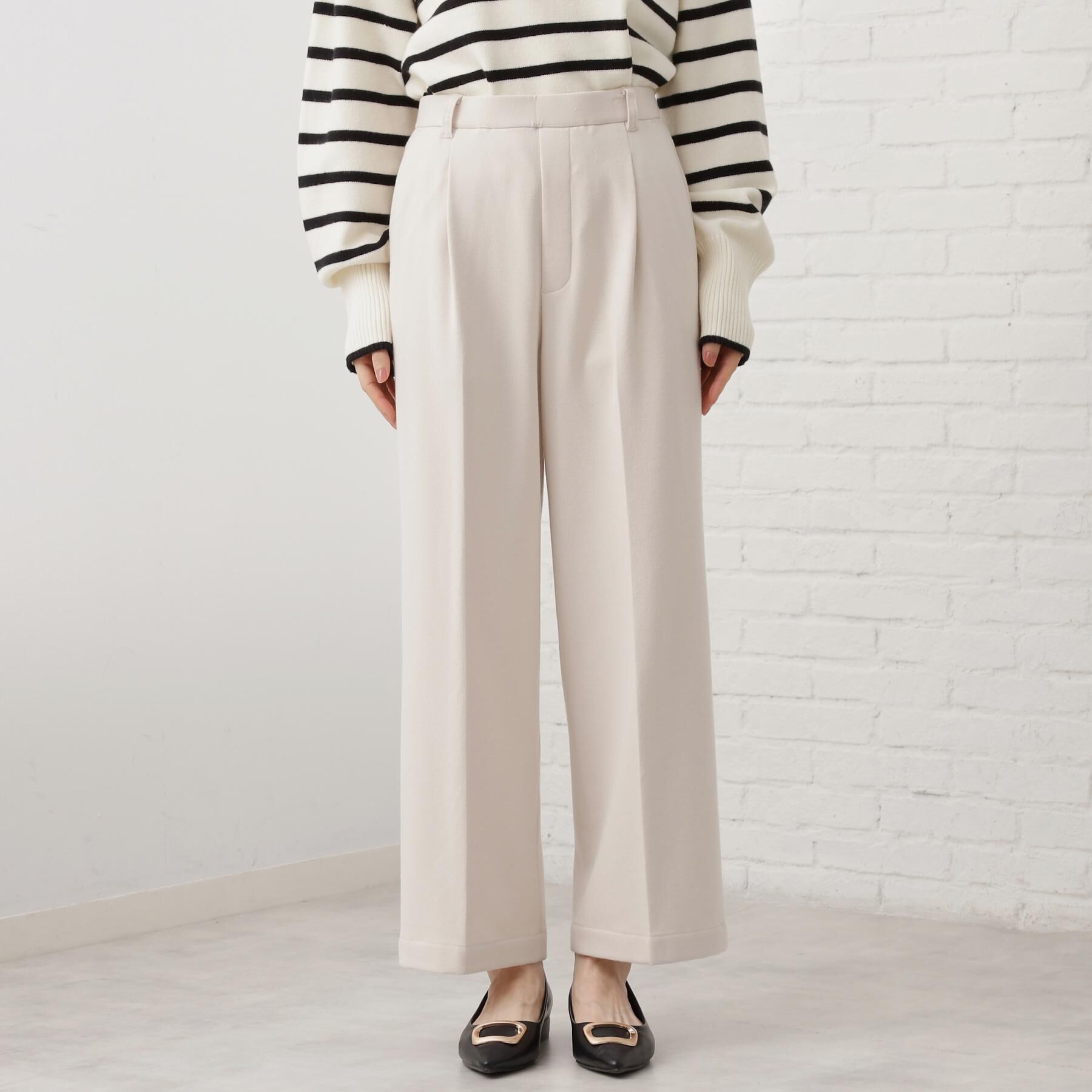 THE SHOP TK「【着丈選べる/XS～XLサイズ】あったか裏起毛ワイドパンツ」|その他|