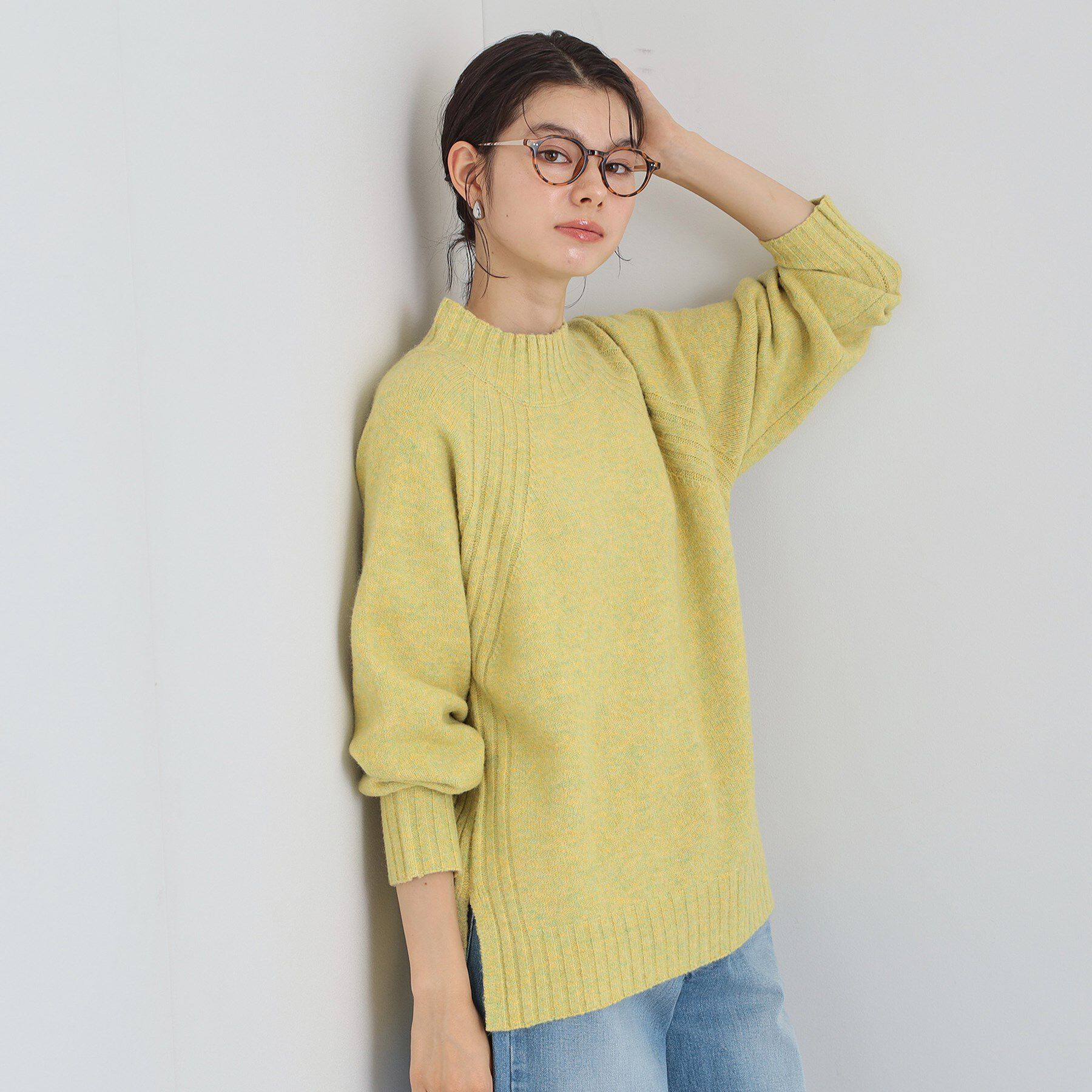 THE SHOP TK「ふんわり柔らかきれい色 ウール混ハイネックニット」|ニット・セーター|