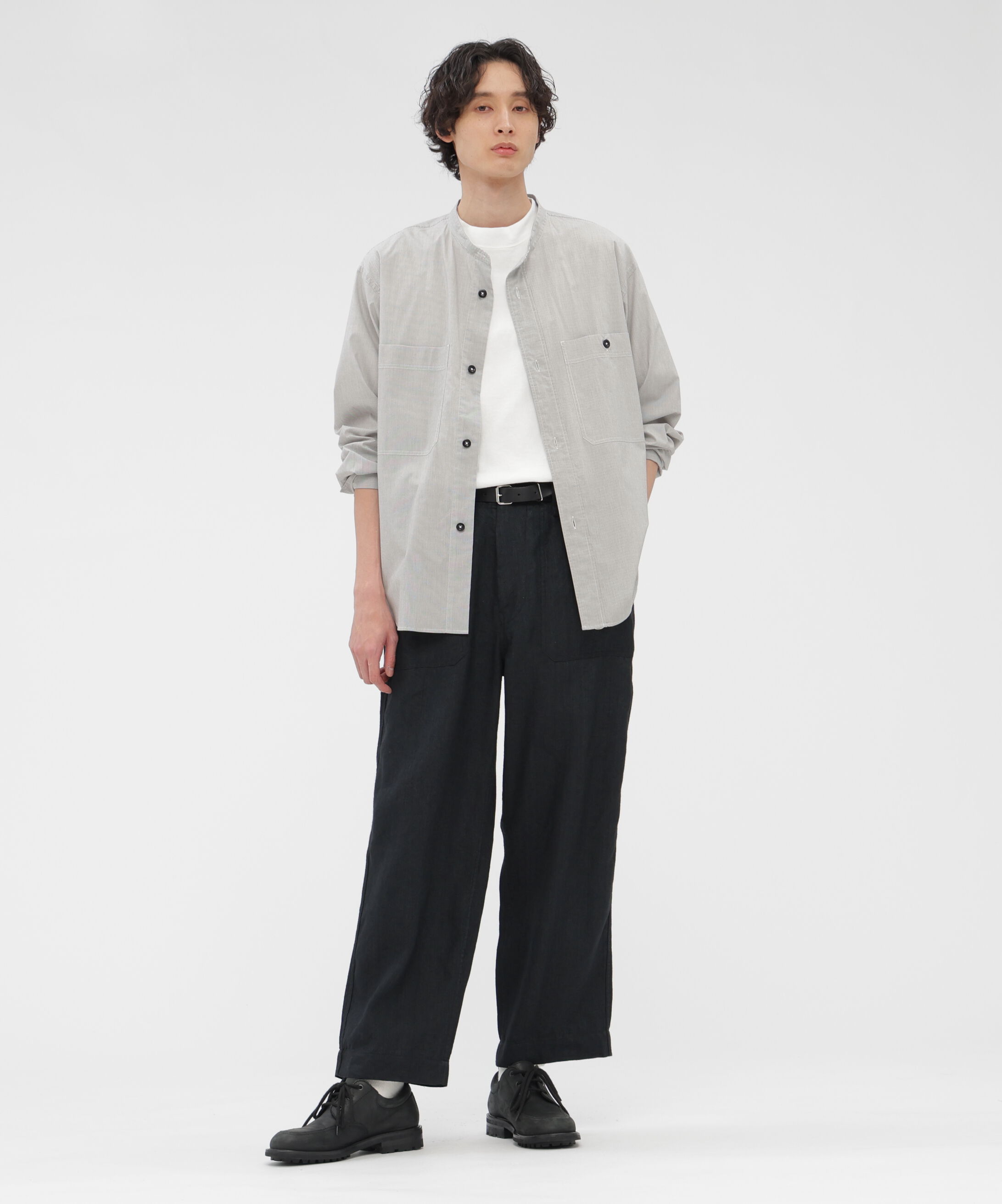 MHL.「WORN COTTON HAIRLINE STRIPE SHIRT」|シャツ・ブラウス|