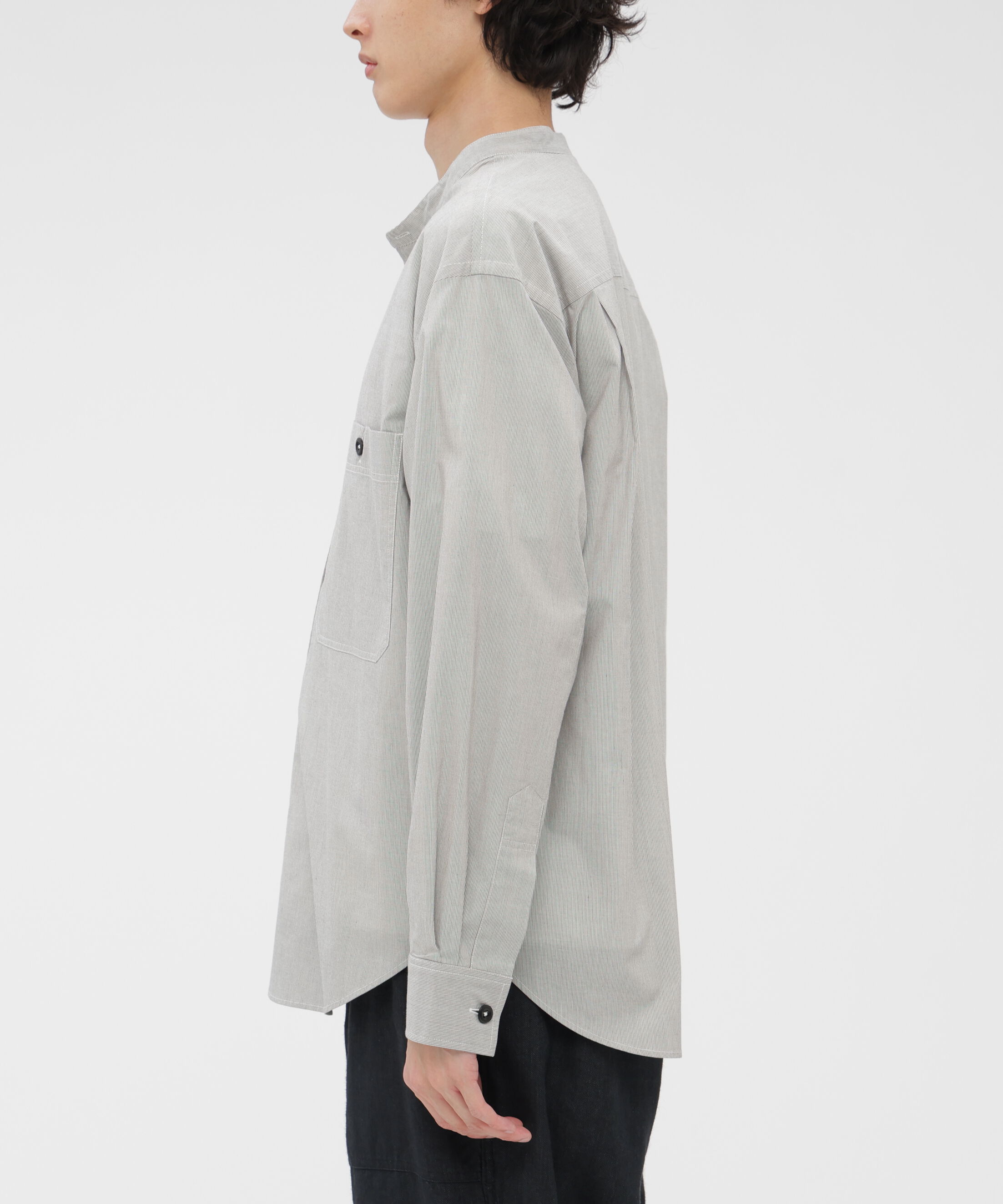 MHL.「WORN COTTON HAIRLINE STRIPE SHIRT」|シャツ・ブラウス|