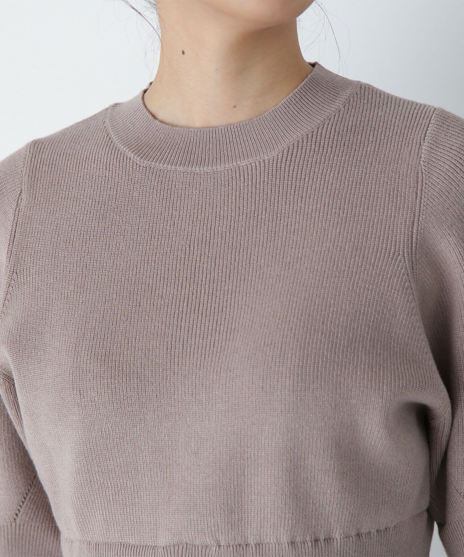  「シャツレイヤードニットセットアップ」|ワンピース|