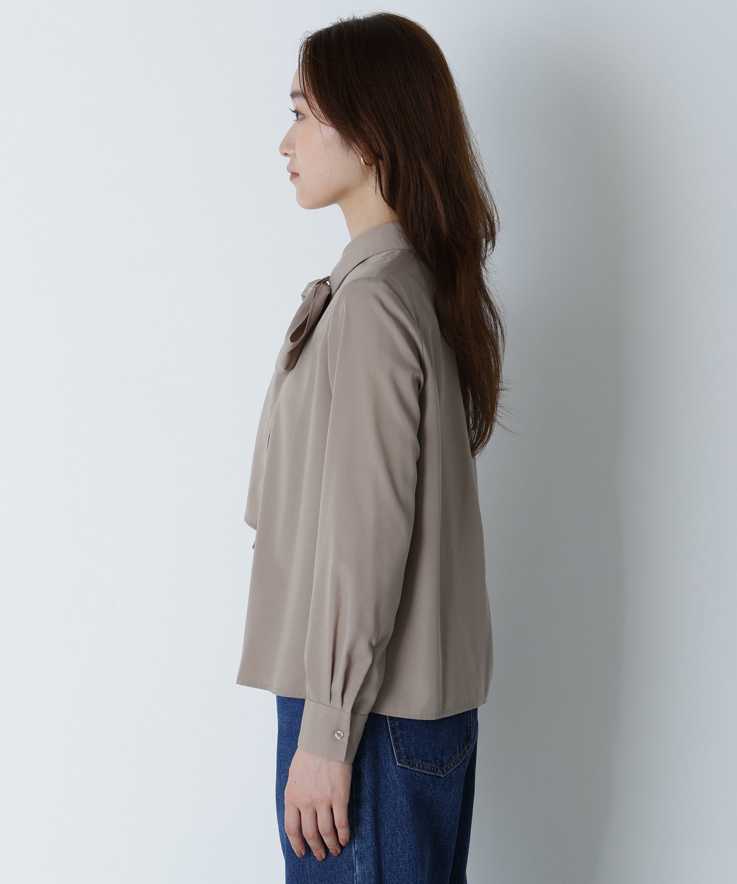  「シャツカラーリボンブラウス」|シャツ・ブラウス|