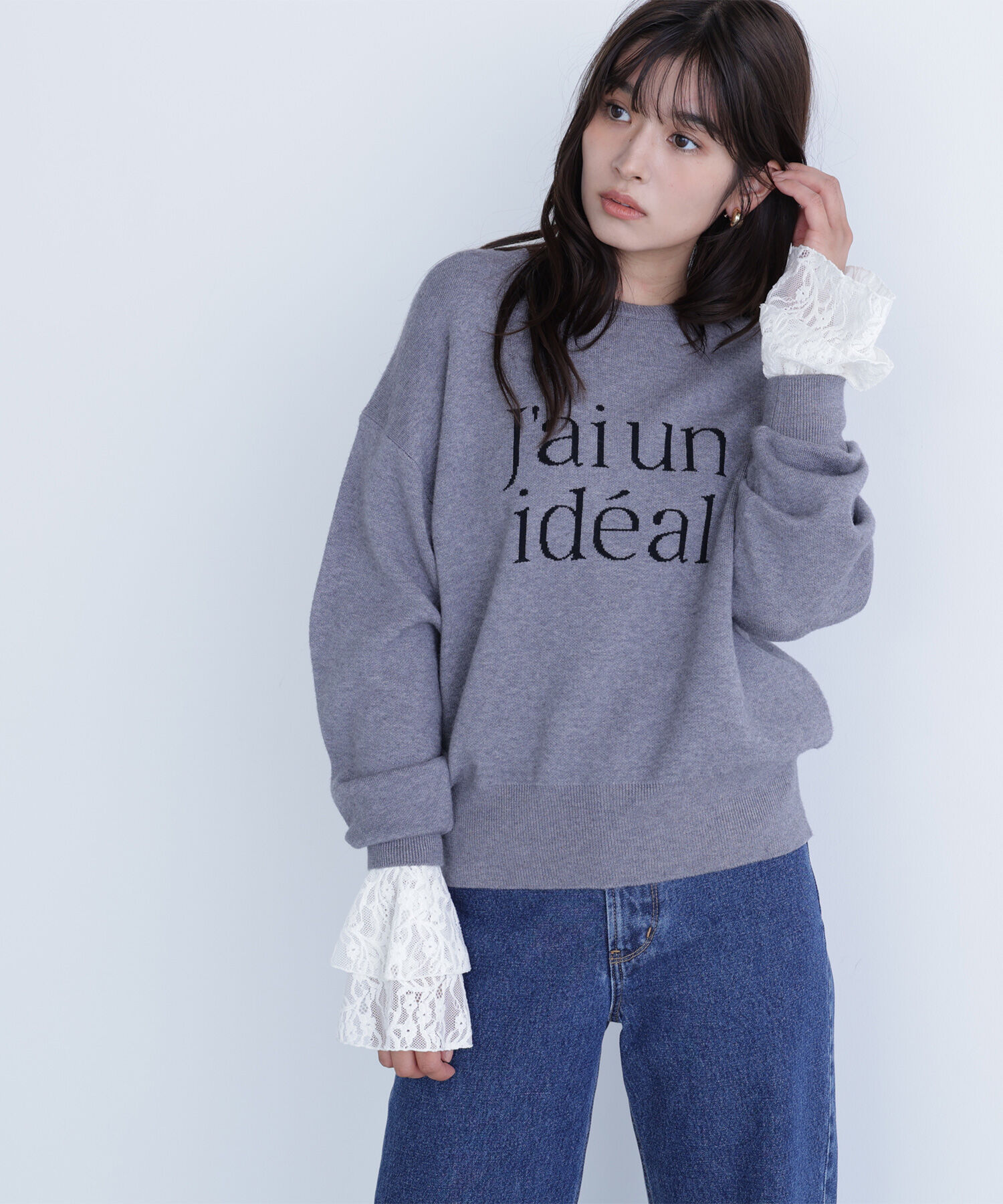  「ダブルジャガードロゴニット」|ニット・セーター|