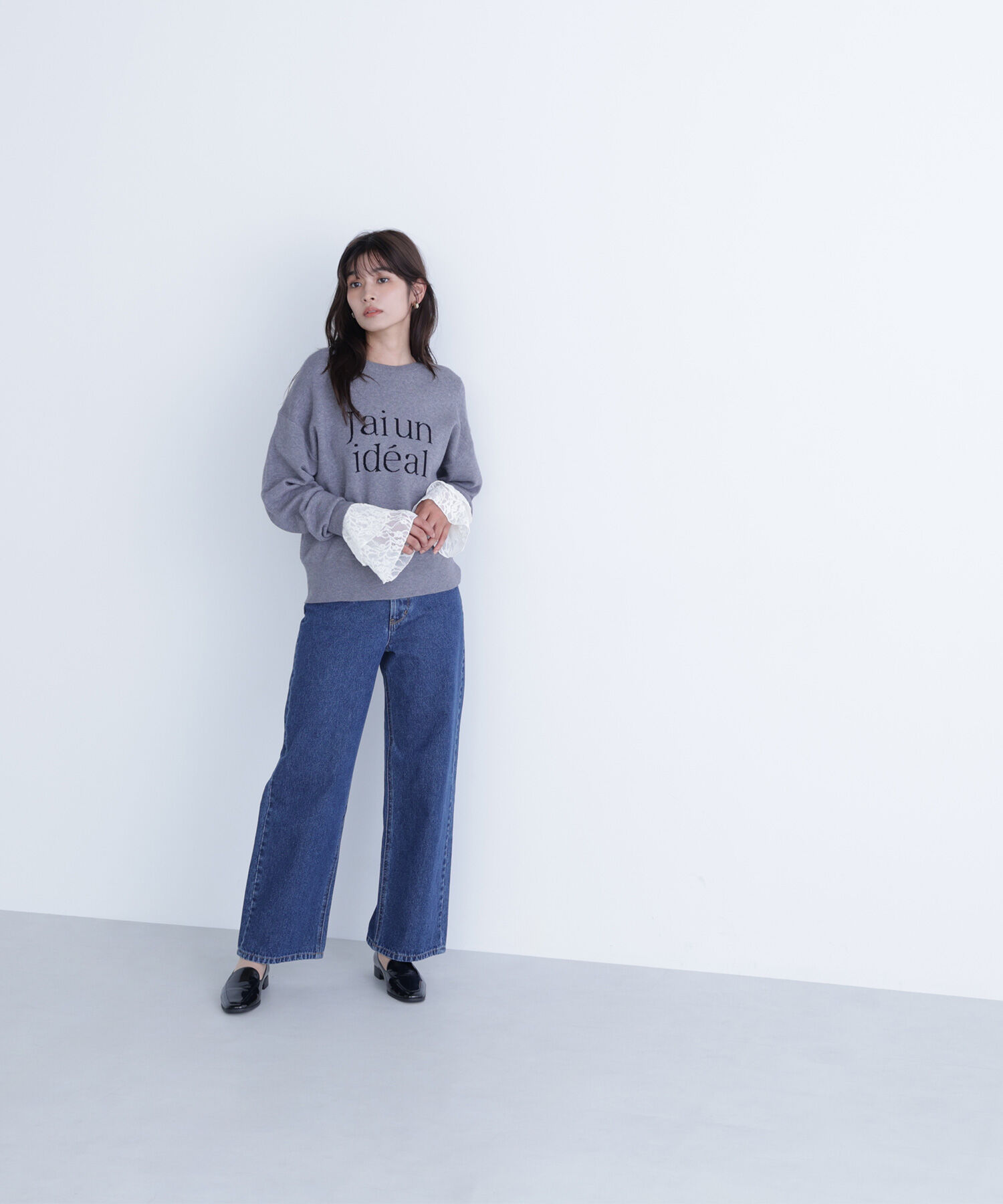  「ダブルジャガードロゴニット」|ニット・セーター|