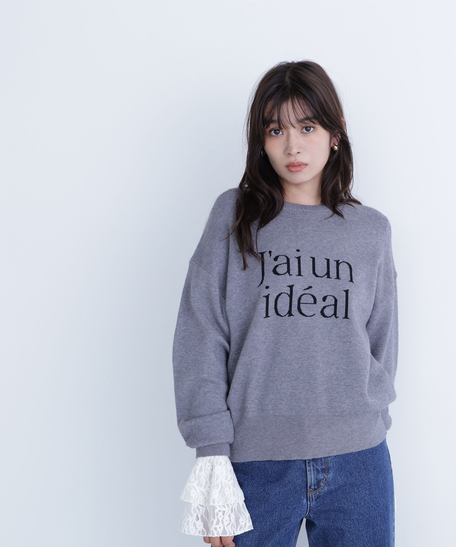  「ダブルジャガードロゴニット」|ニット・セーター|