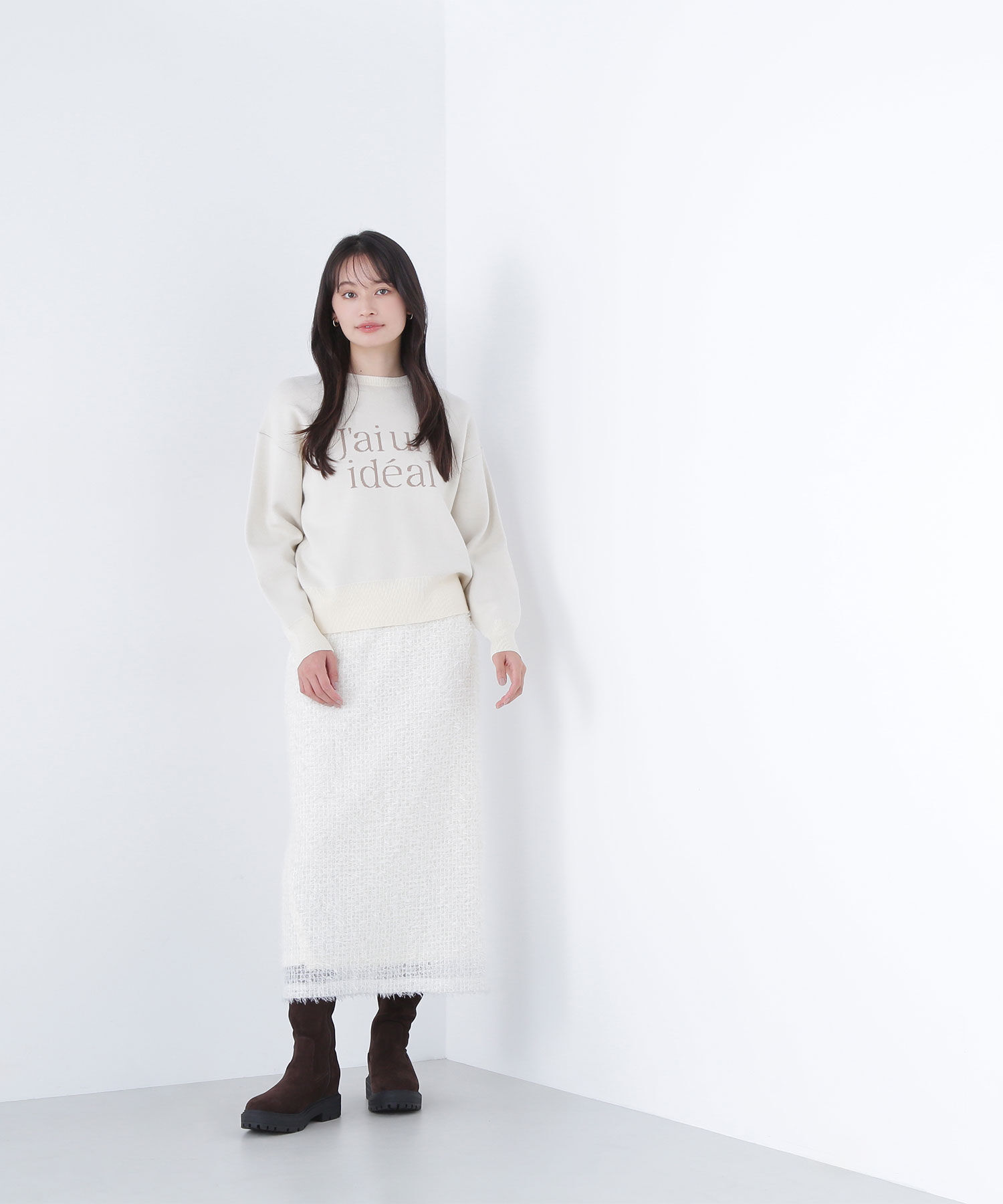  「ダブルジャガードロゴニット」|ニット・セーター|