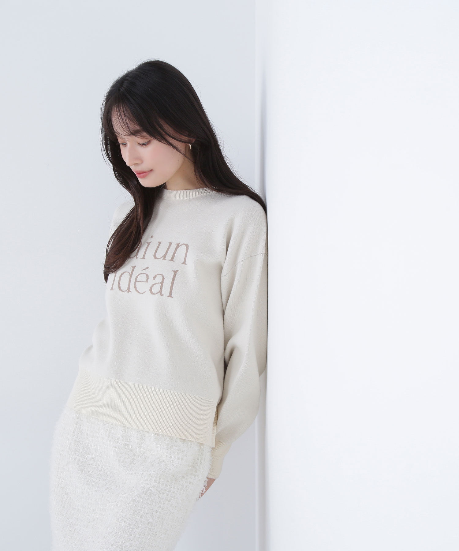  「ダブルジャガードロゴニット」|ニット・セーター|