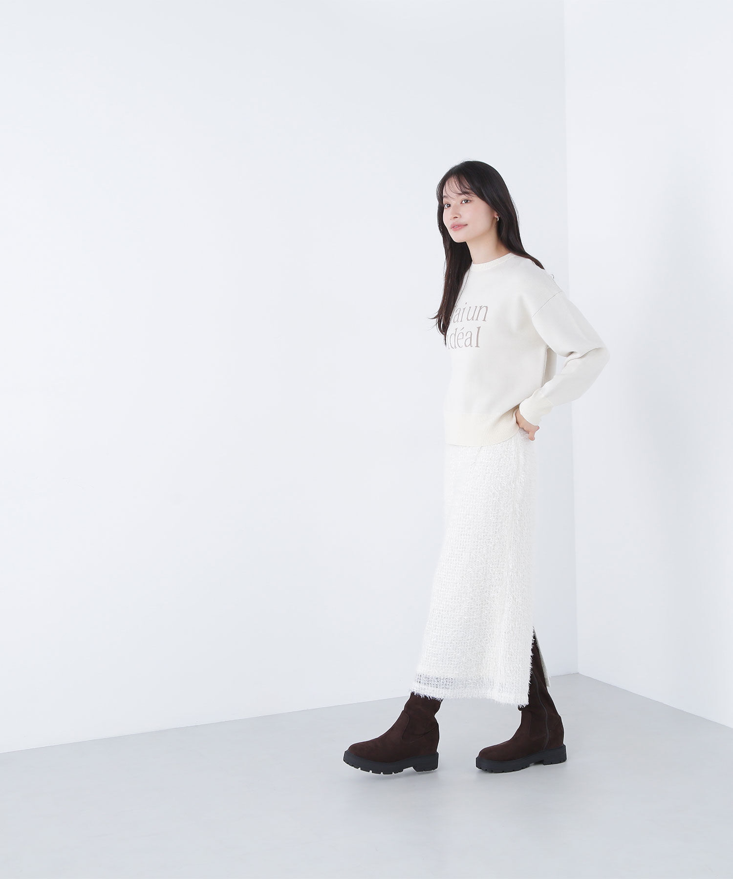  「ダブルジャガードロゴニット」|ニット・セーター|