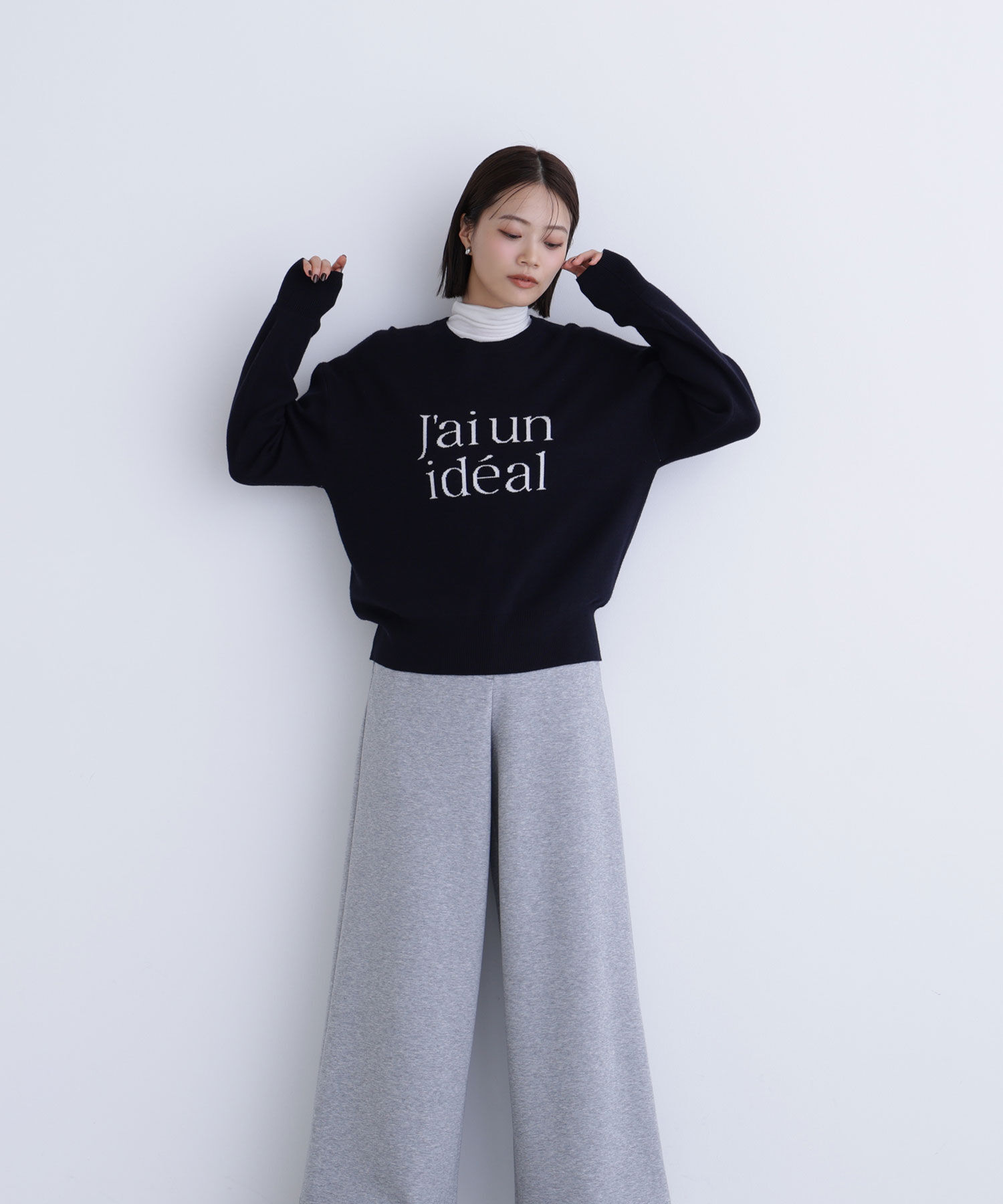  「ダブルジャガードロゴニット」|ニット・セーター|