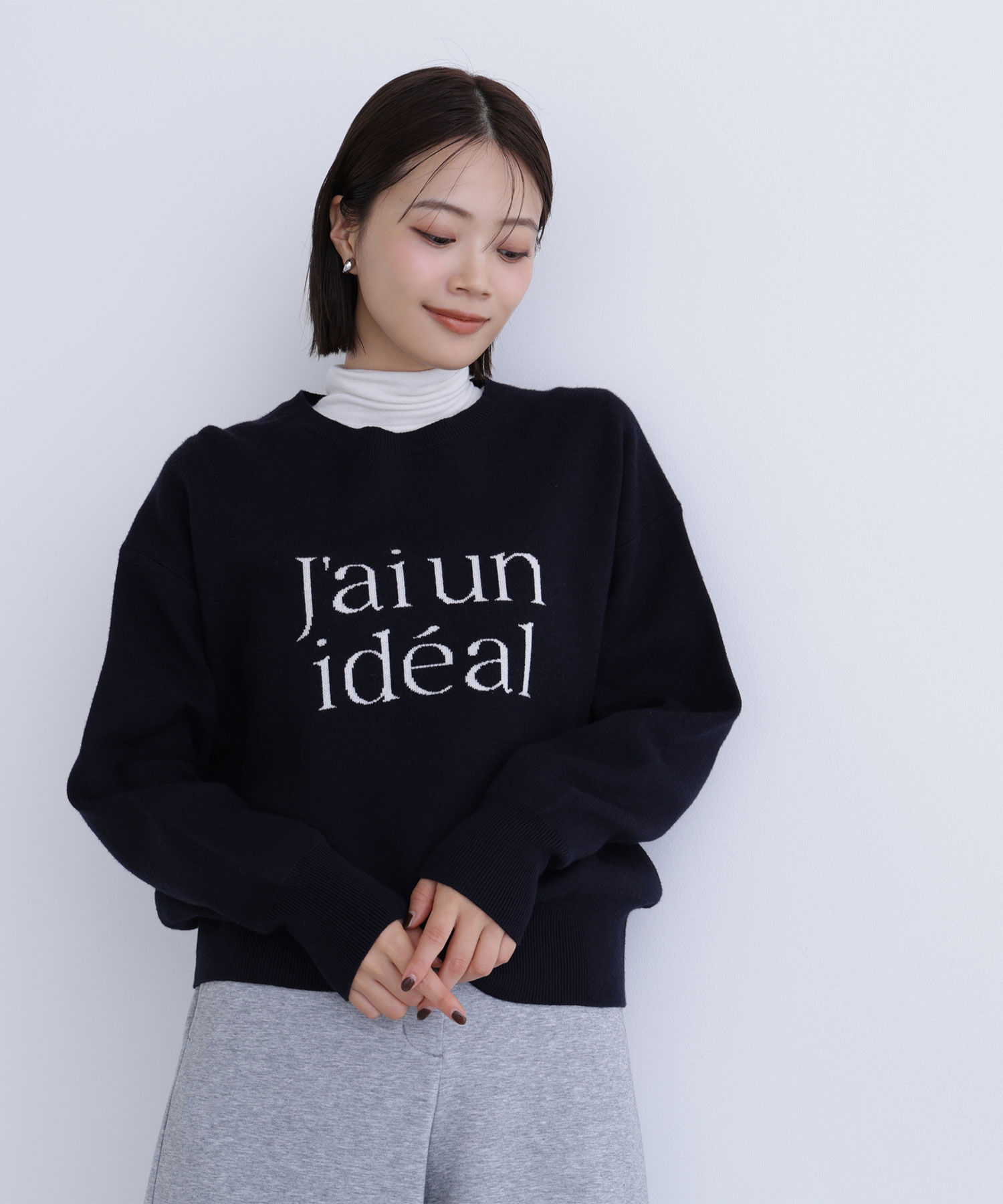  「ダブルジャガードロゴニット」|ニット・セーター|