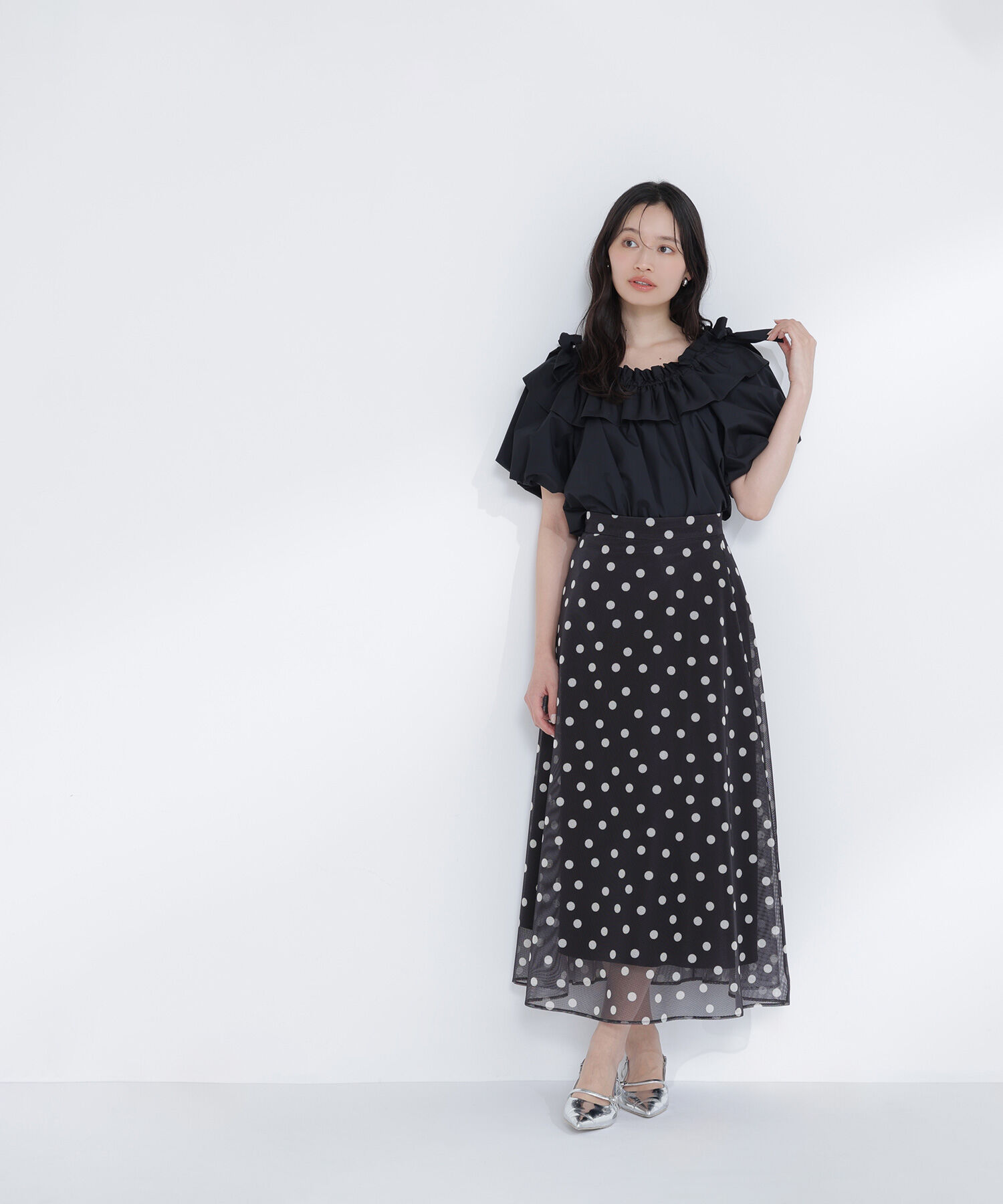  「ショルダーリボンブラウス」|シャツ・ブラウス|