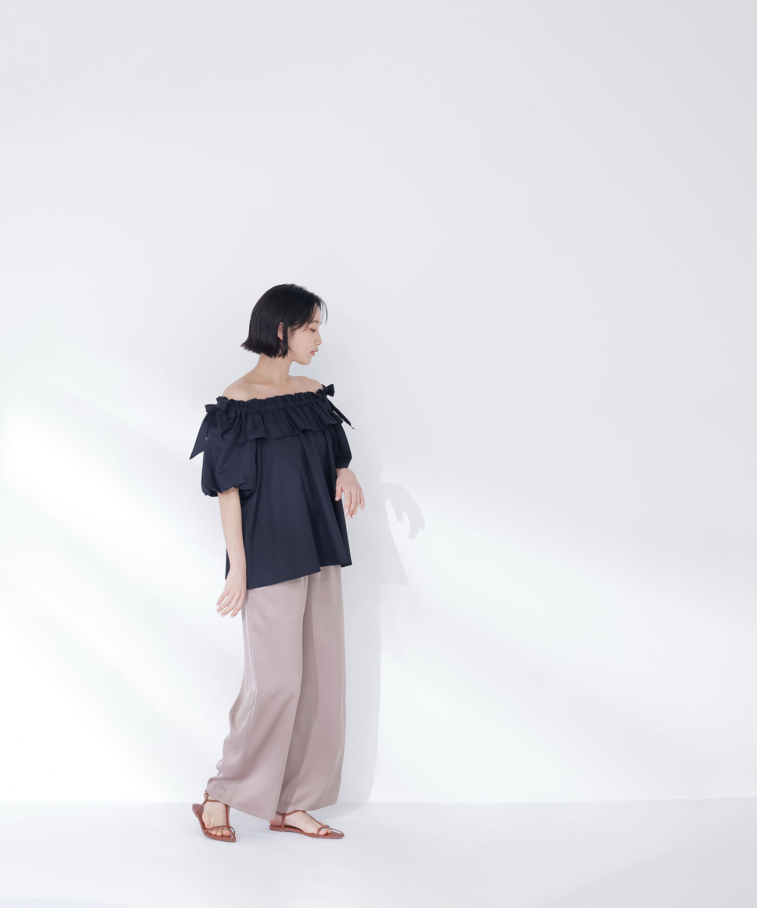  「ショルダーリボンブラウス」|シャツ・ブラウス|