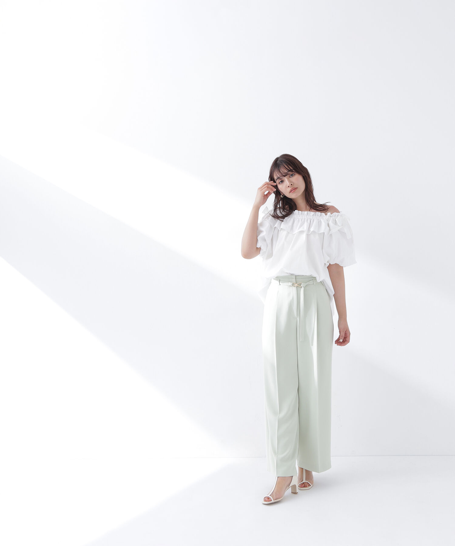  「ショルダーリボンブラウス」|シャツ・ブラウス|