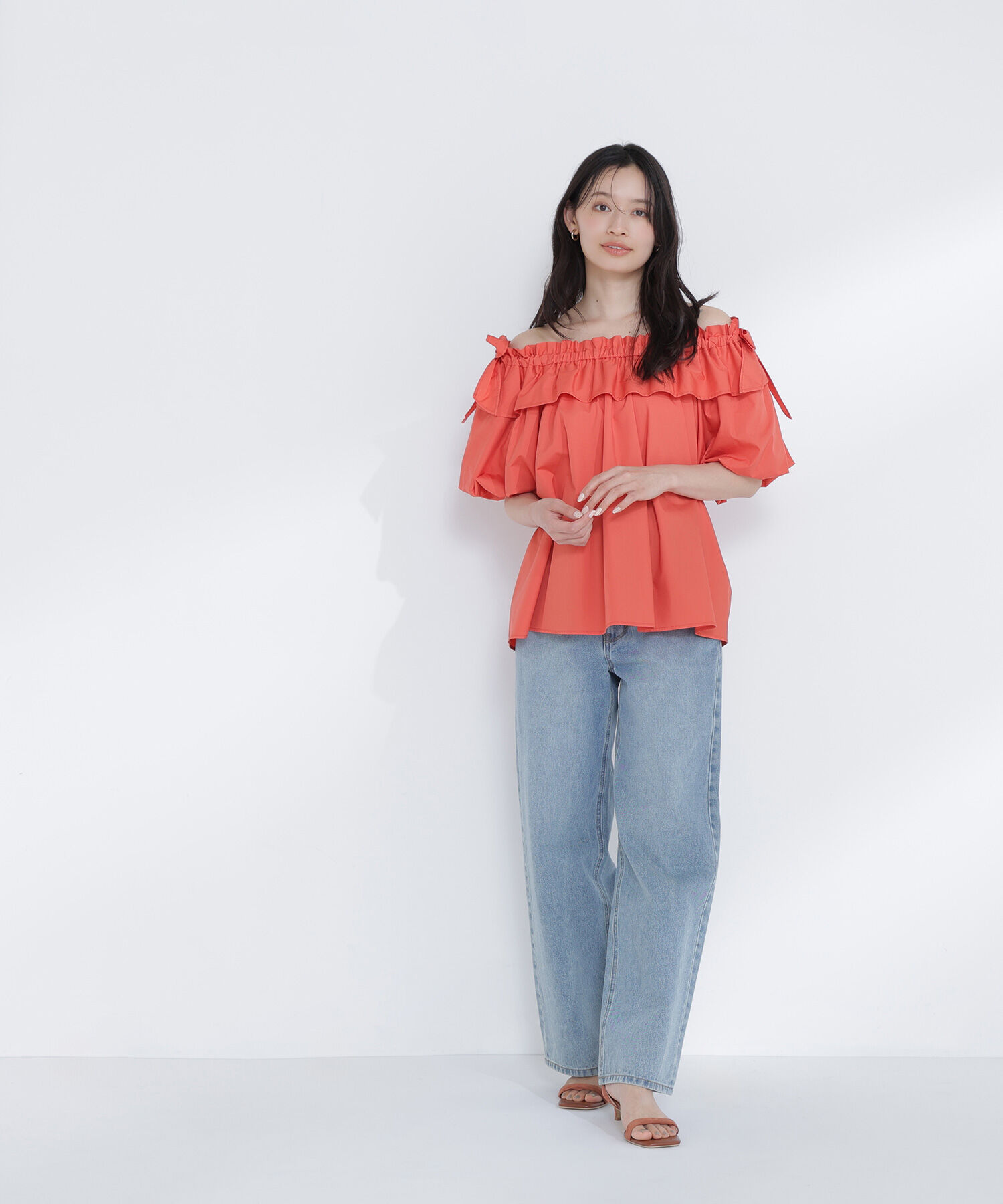  「ショルダーリボンブラウス」|シャツ・ブラウス|