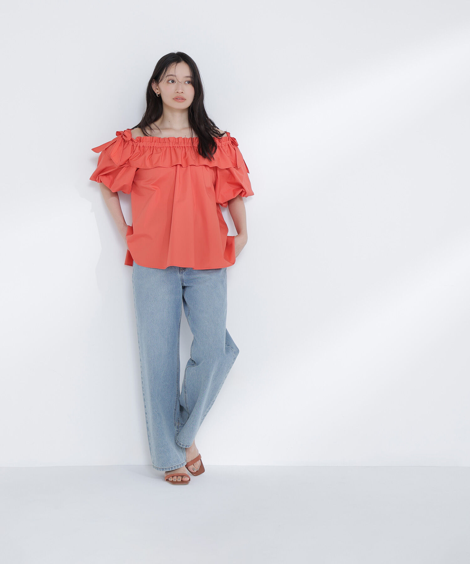  「ショルダーリボンブラウス」|シャツ・ブラウス|