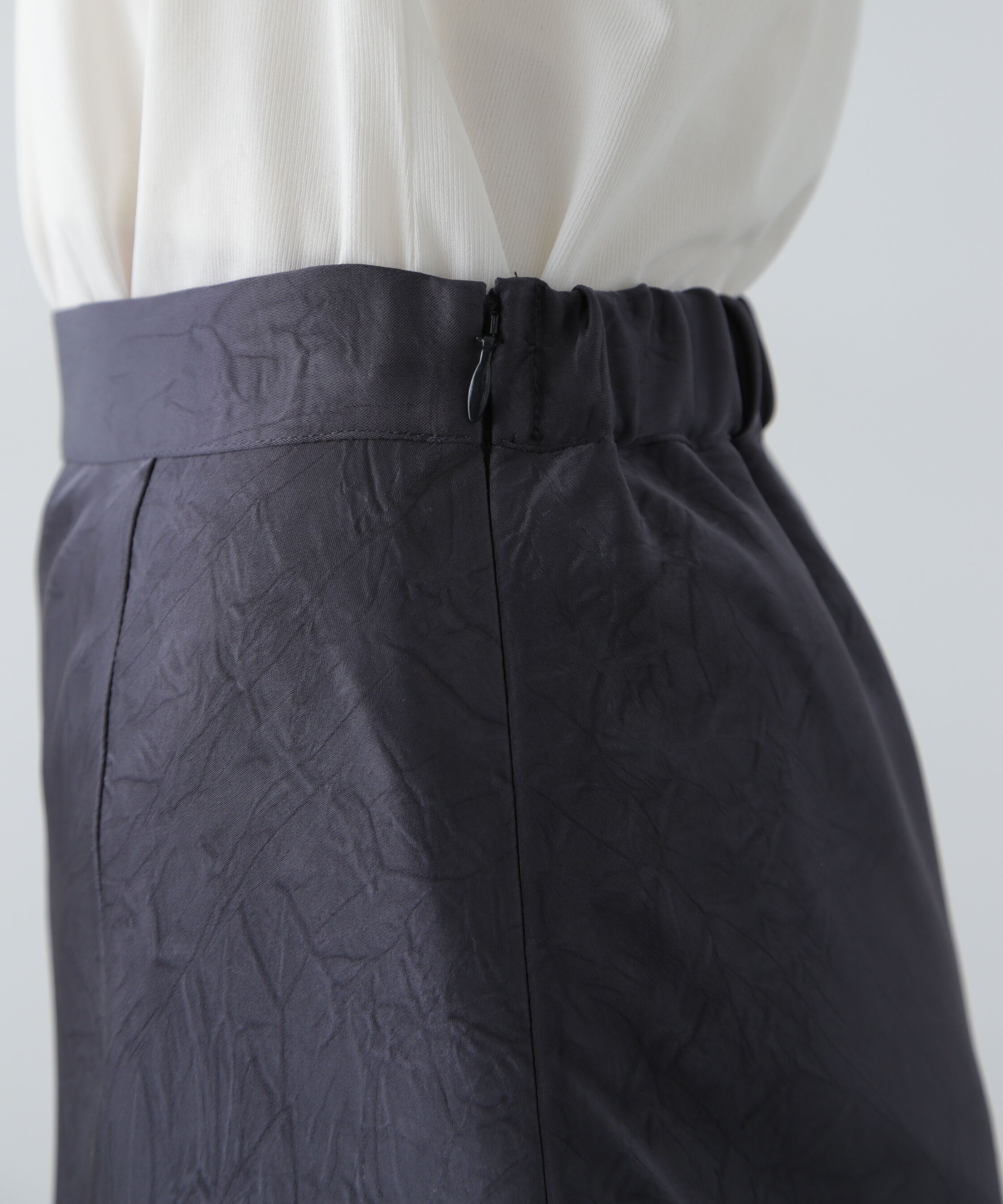  「ワッシャーサテンナロースカート」|スカート|