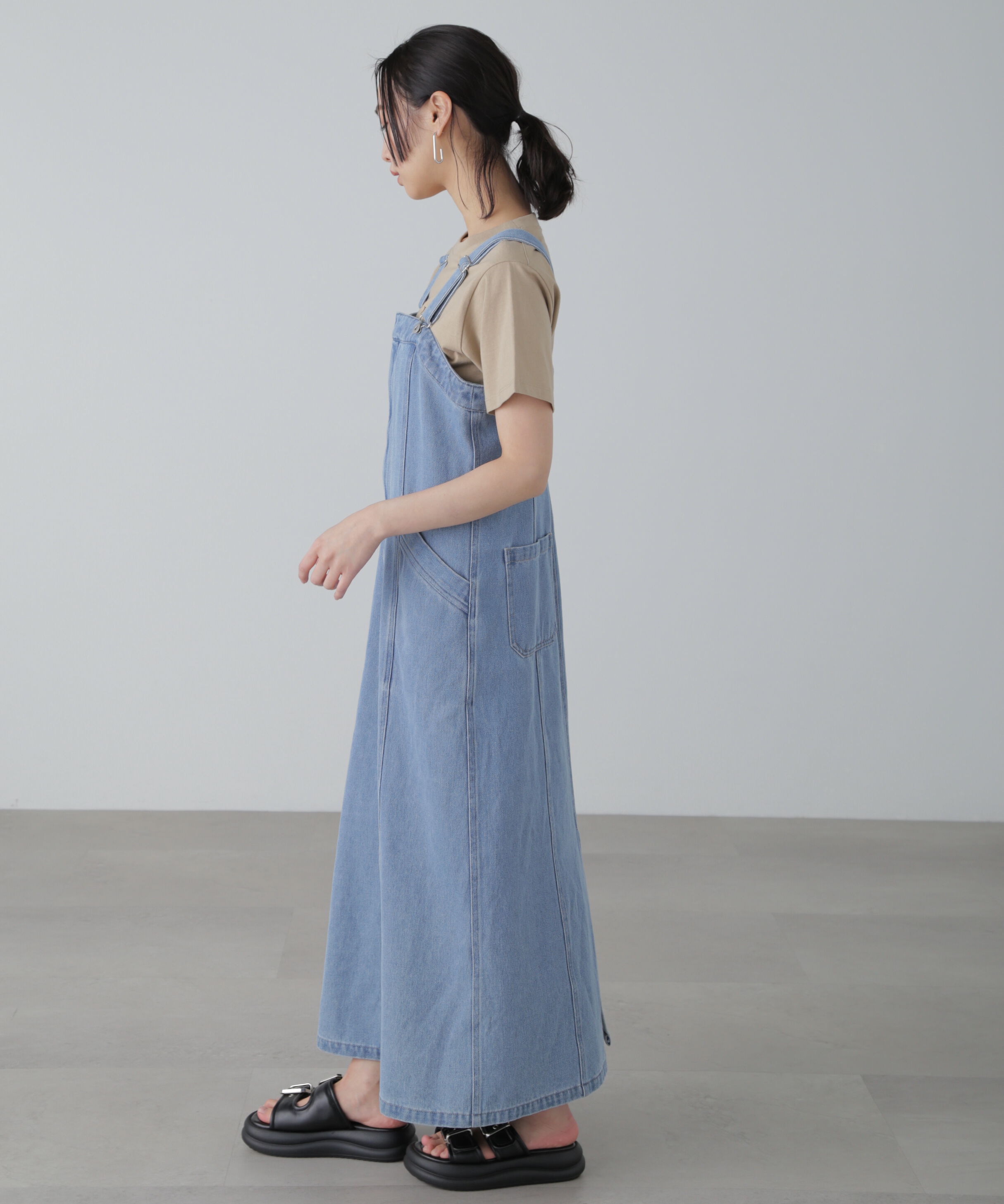  「フロントジップジャンパースカート」|ワンピース|