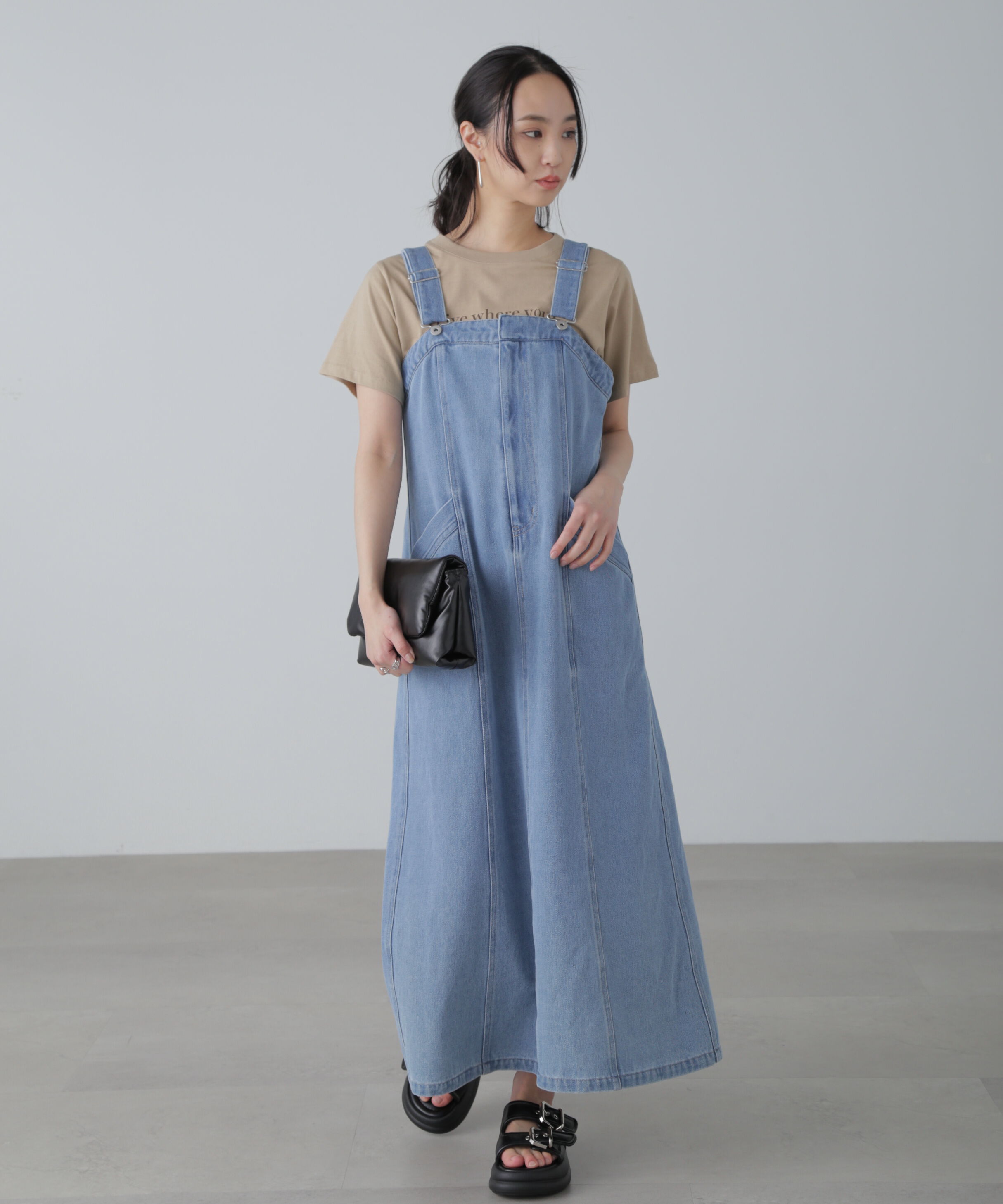  「フロントジップジャンパースカート」|ワンピース|