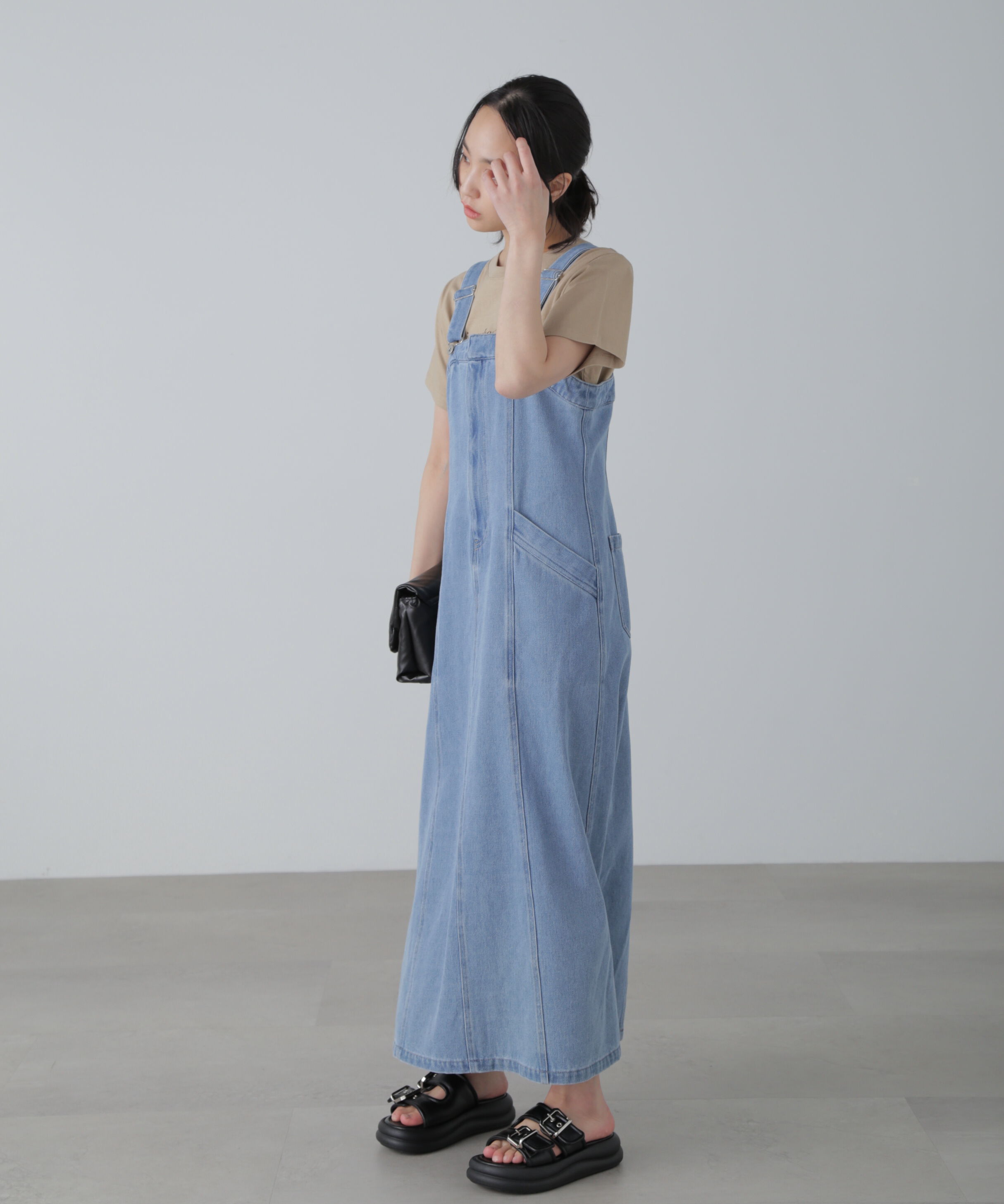  「フロントジップジャンパースカート」|ワンピース|