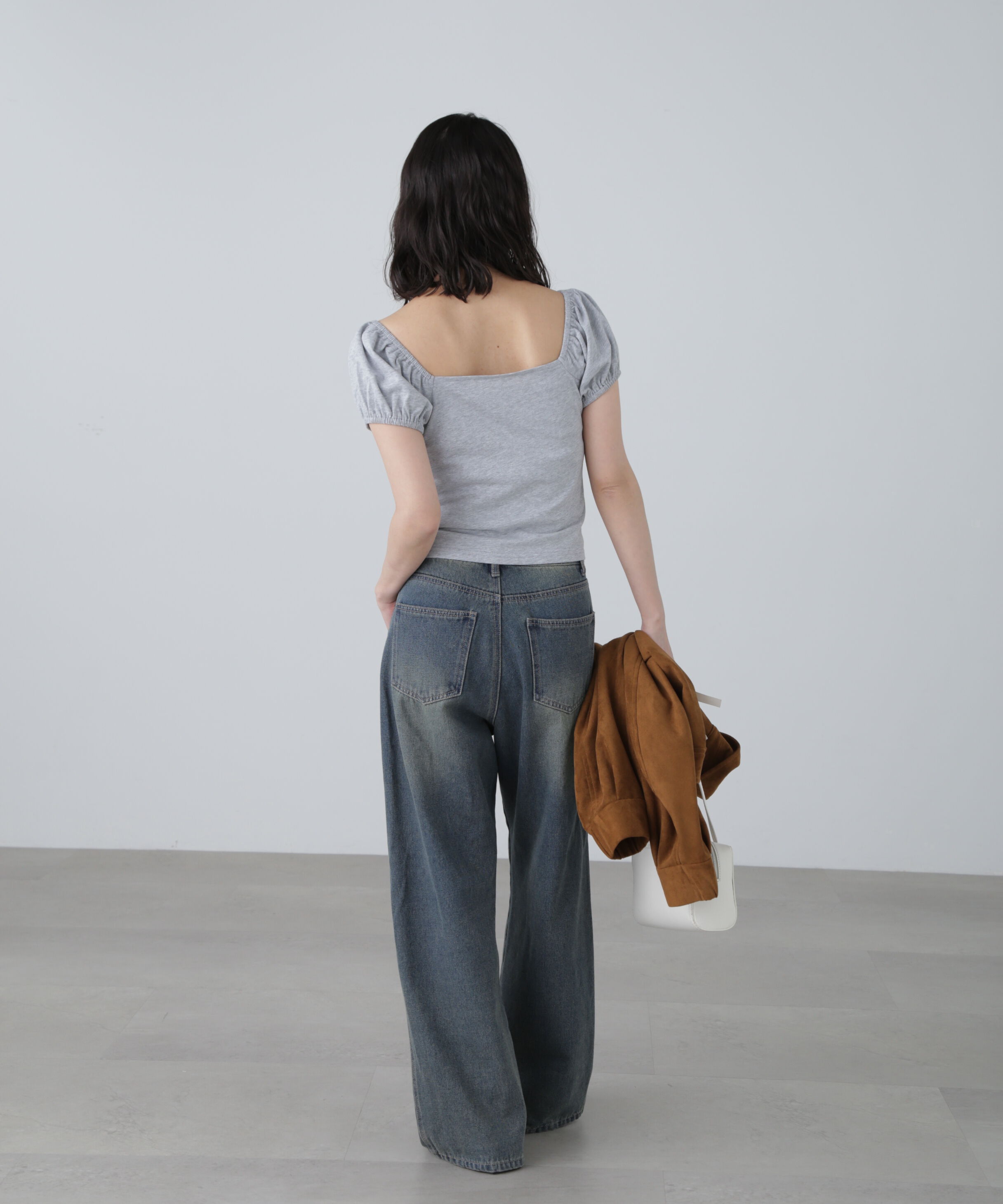  「オフショルギャザーカットソー」|Tシャツ・カットソー|