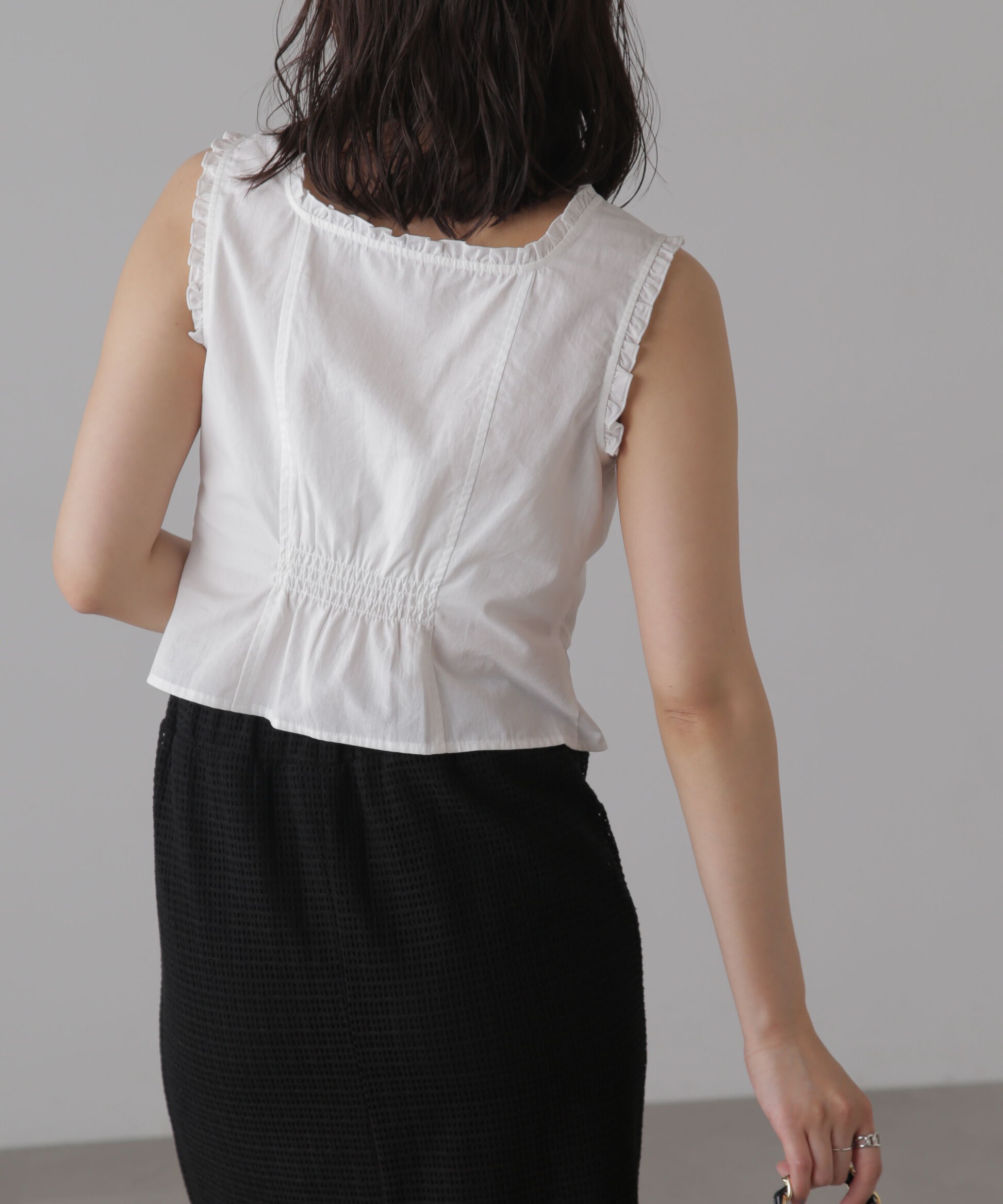  「ドロストノースリーブブラウス」|シャツ・ブラウス|