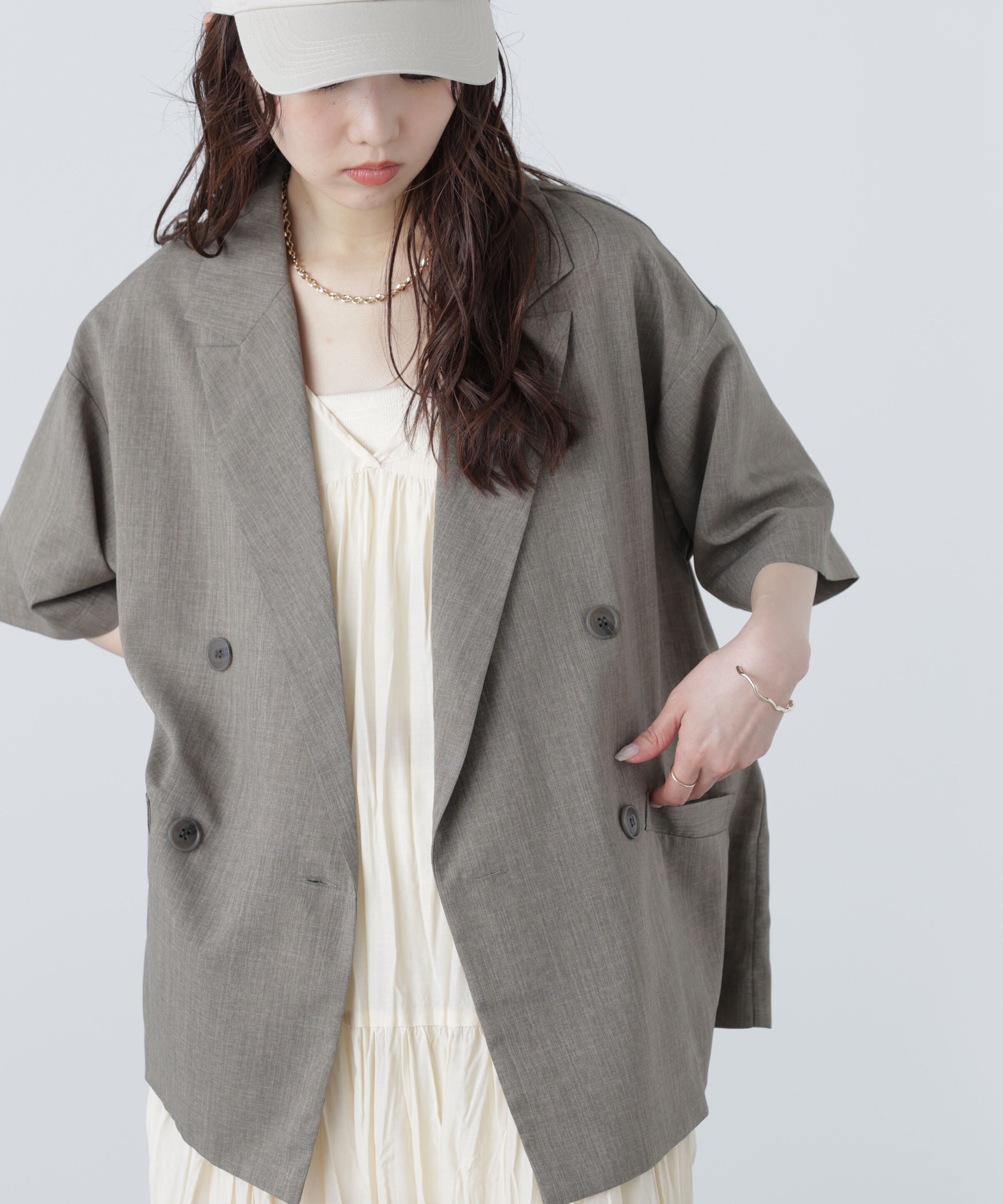  「半袖オーバーサイズジャケット」|その他|