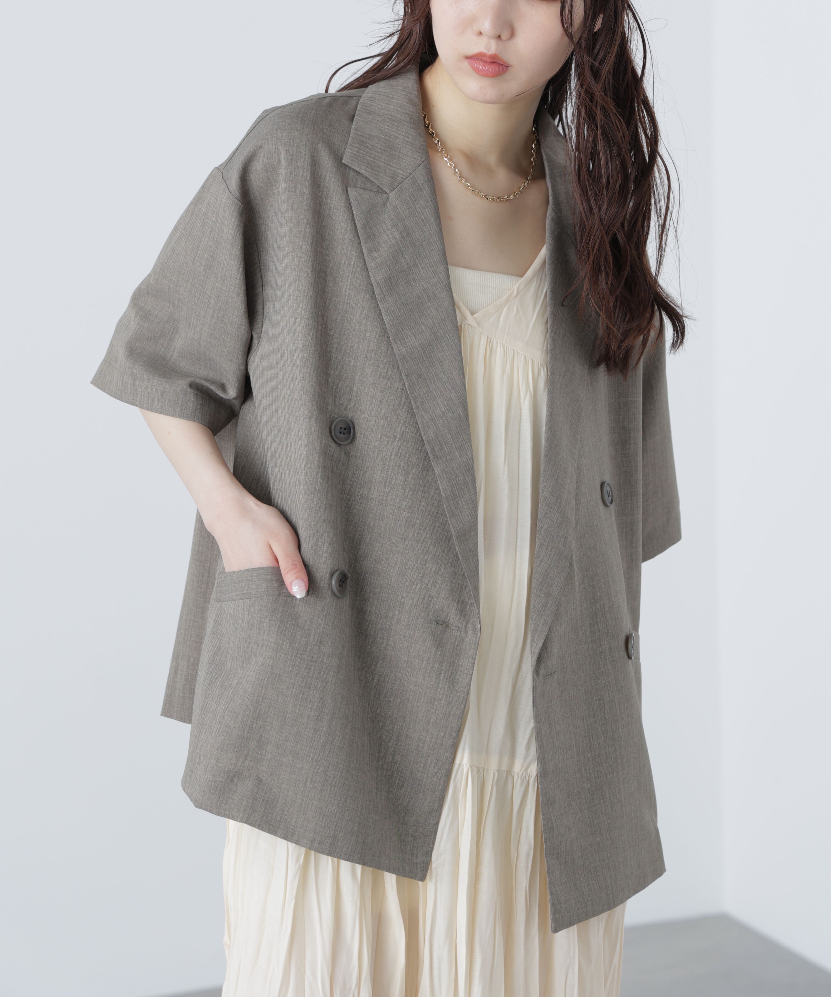  「半袖オーバーサイズジャケット」|その他|