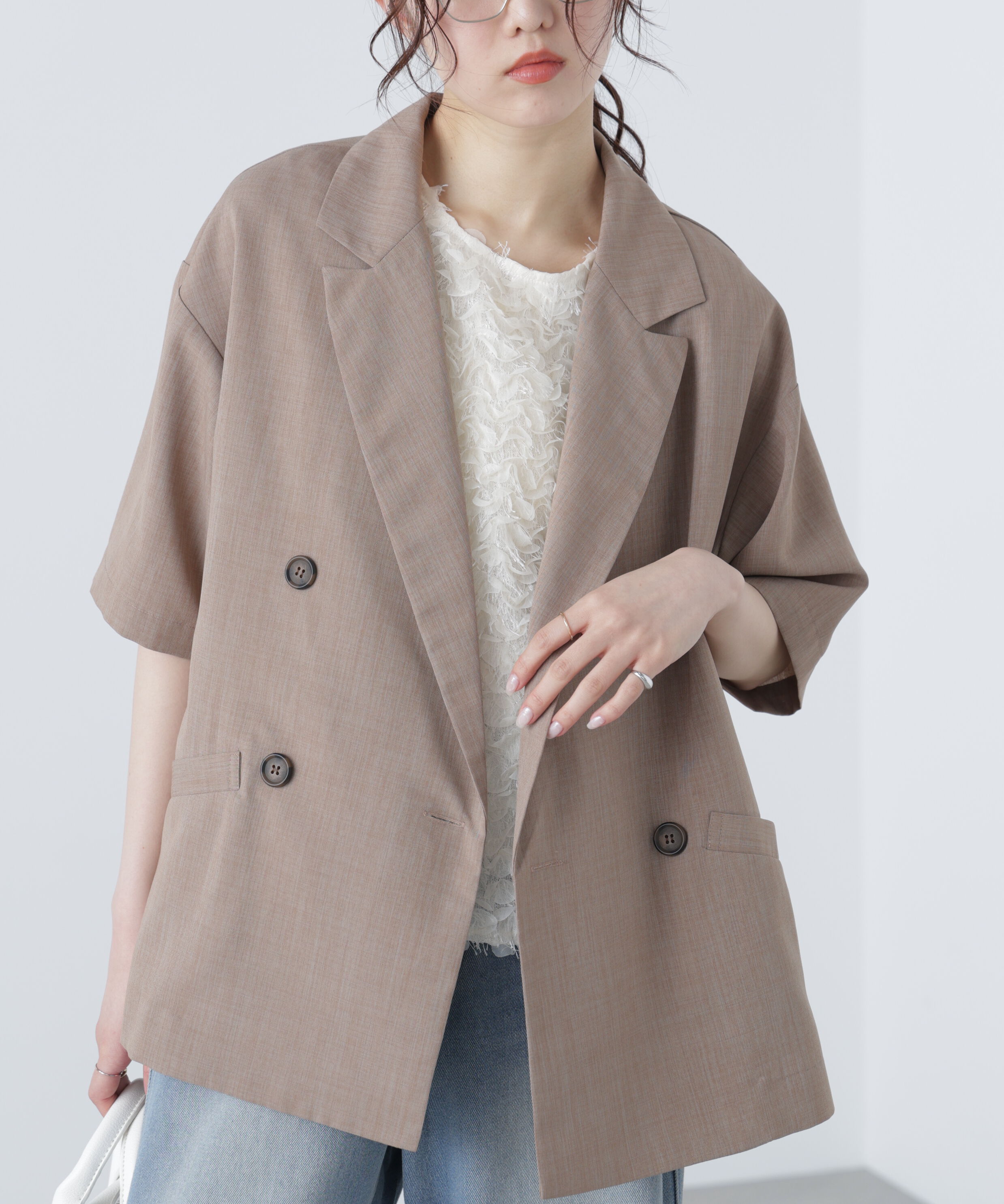  「半袖オーバーサイズジャケット」|その他|