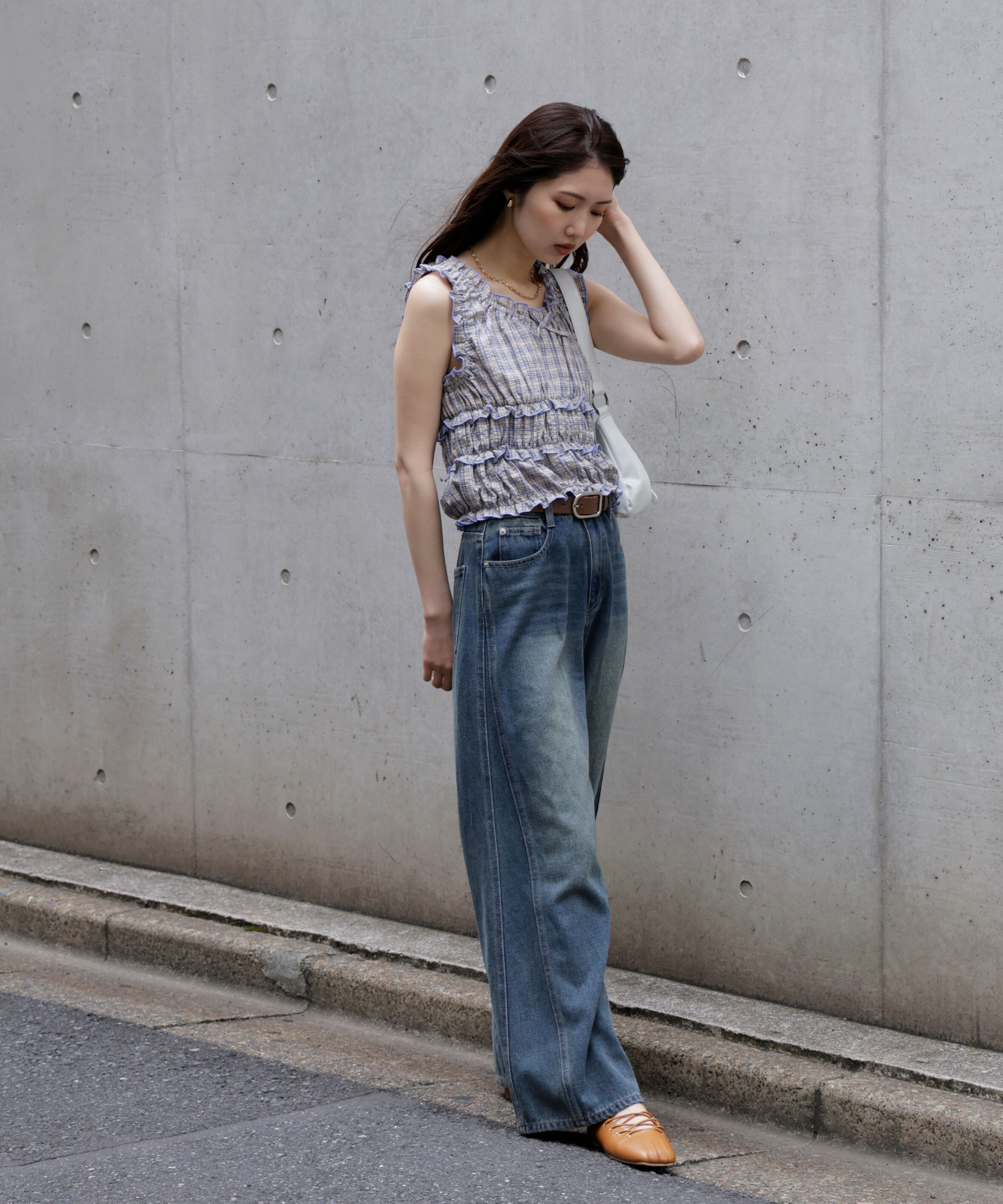  「シャーリングタンクトップブラウス」|シャツ・ブラウス|