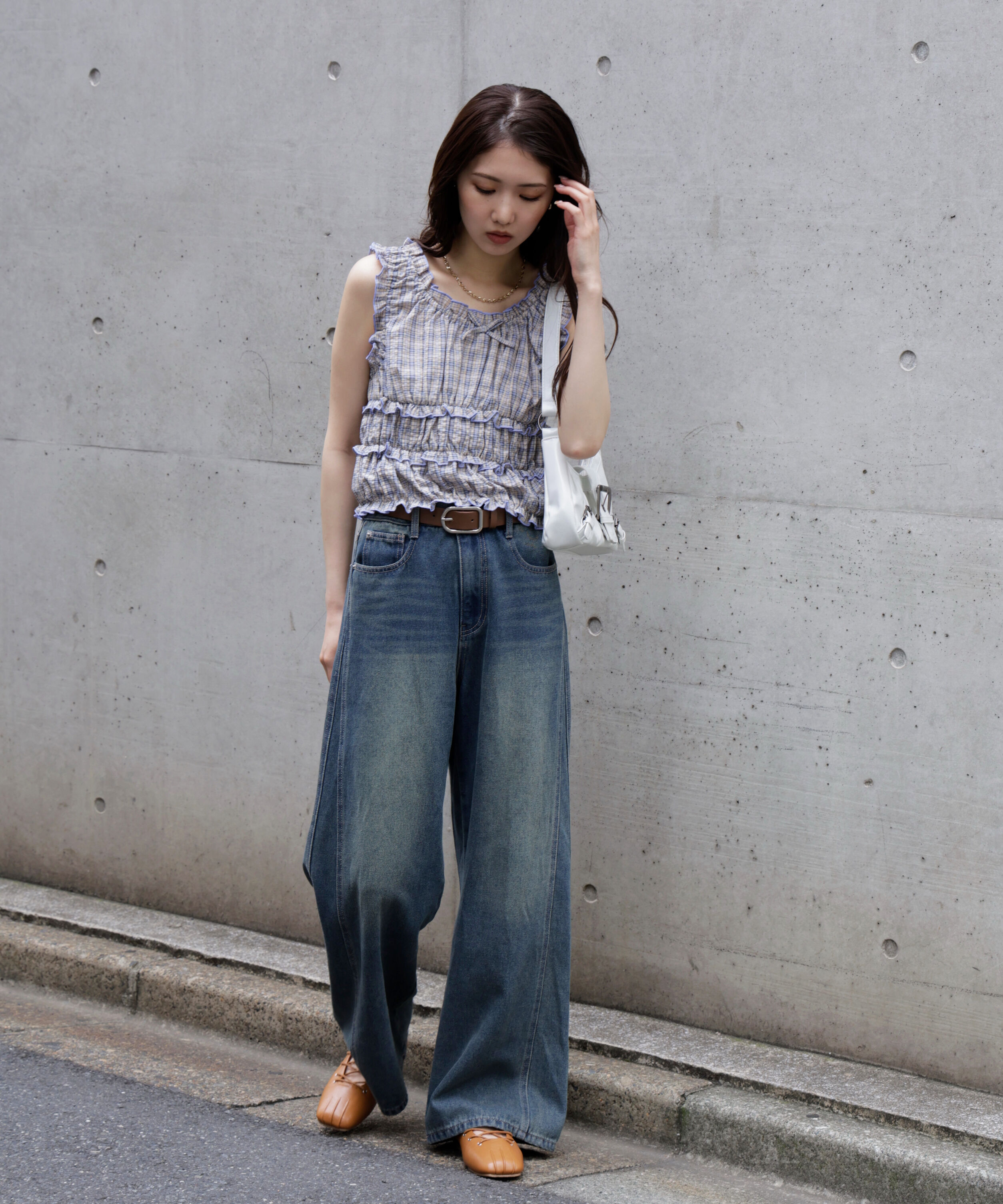  「シャーリングタンクトップブラウス」|シャツ・ブラウス|