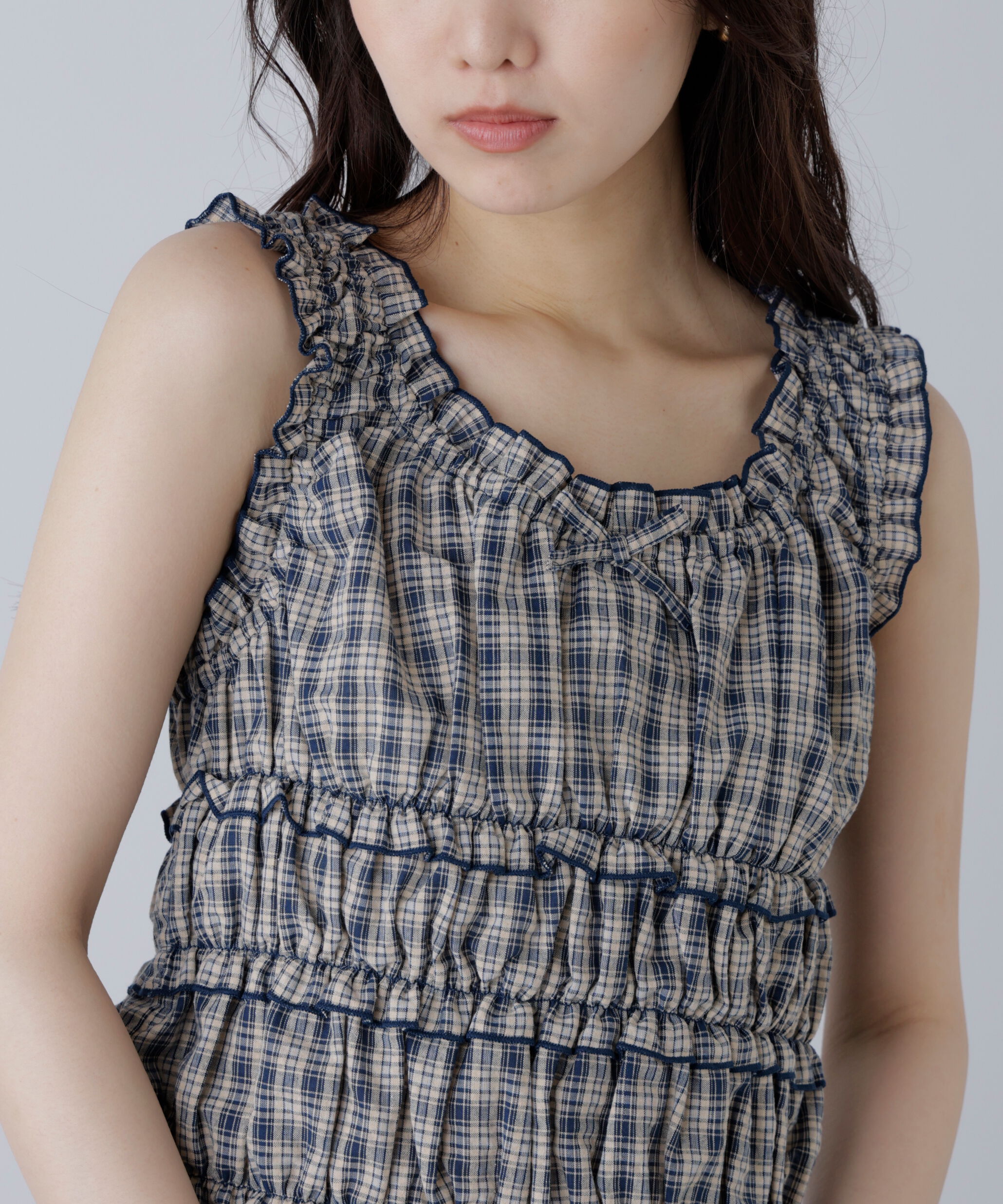  「シャーリングタンクトップブラウス」|シャツ・ブラウス|