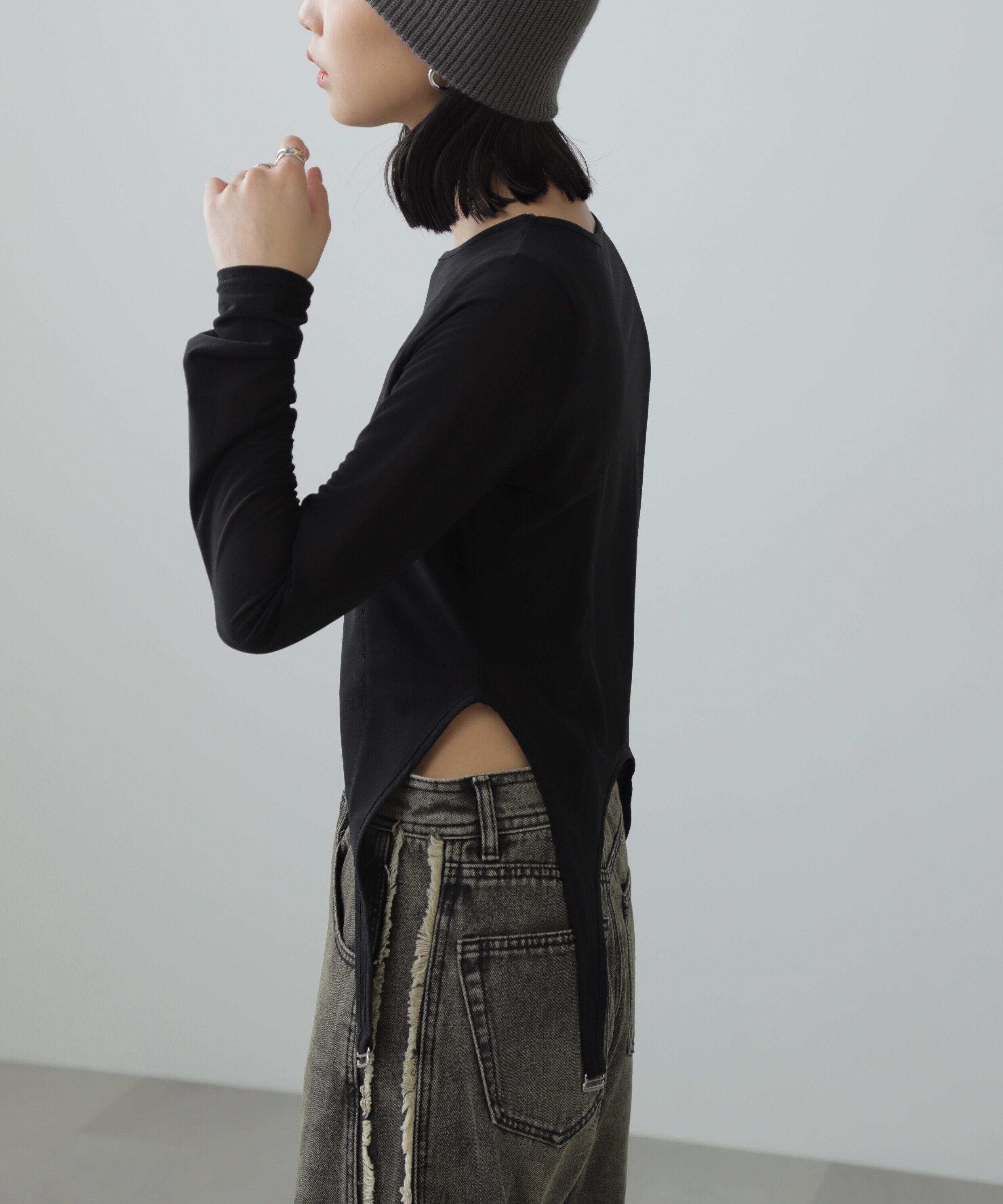  「［FB限定］シアーガーターカットソー」|Tシャツ・カットソー|