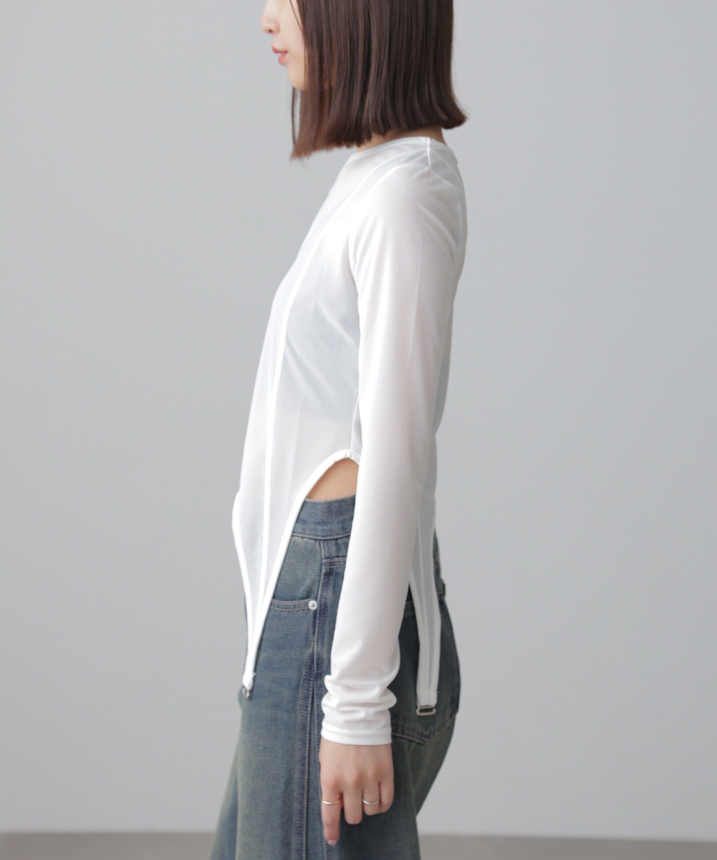  「［FB限定］シアーガーターカットソー」|Tシャツ・カットソー|