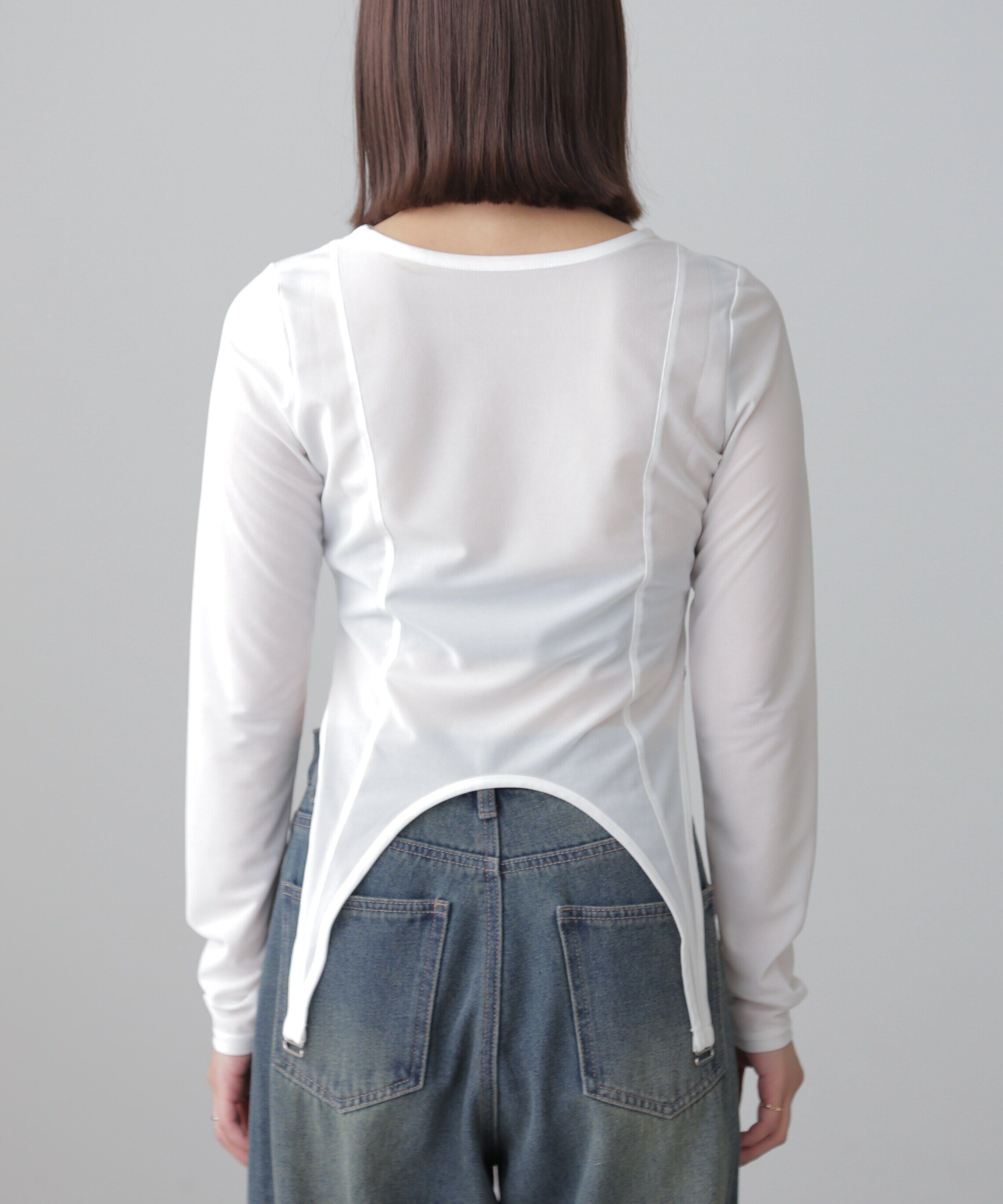  「［FB限定］シアーガーターカットソー」|Tシャツ・カットソー|