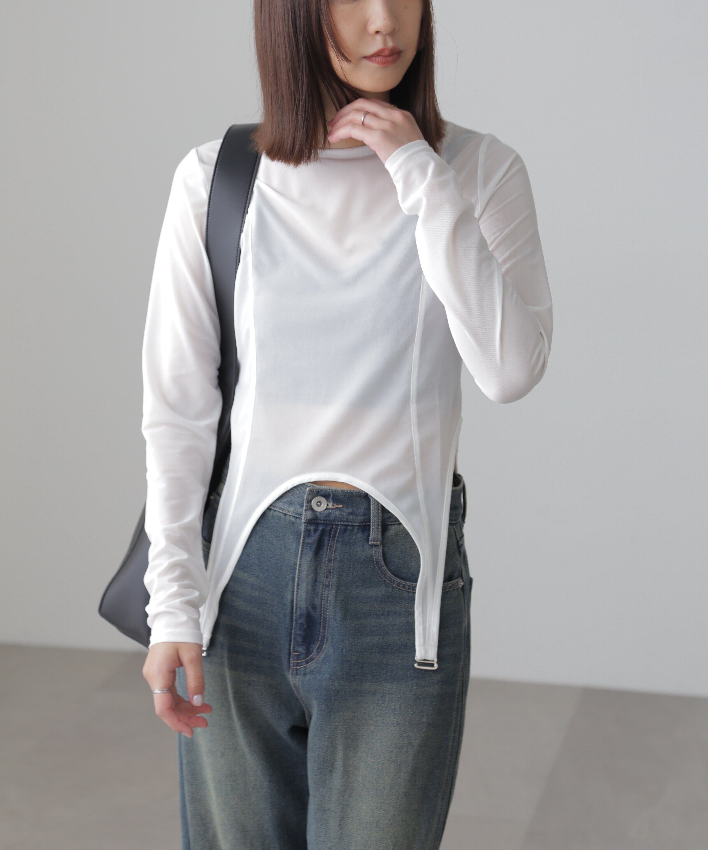  「［FB限定］シアーガーターカットソー」|Tシャツ・カットソー|