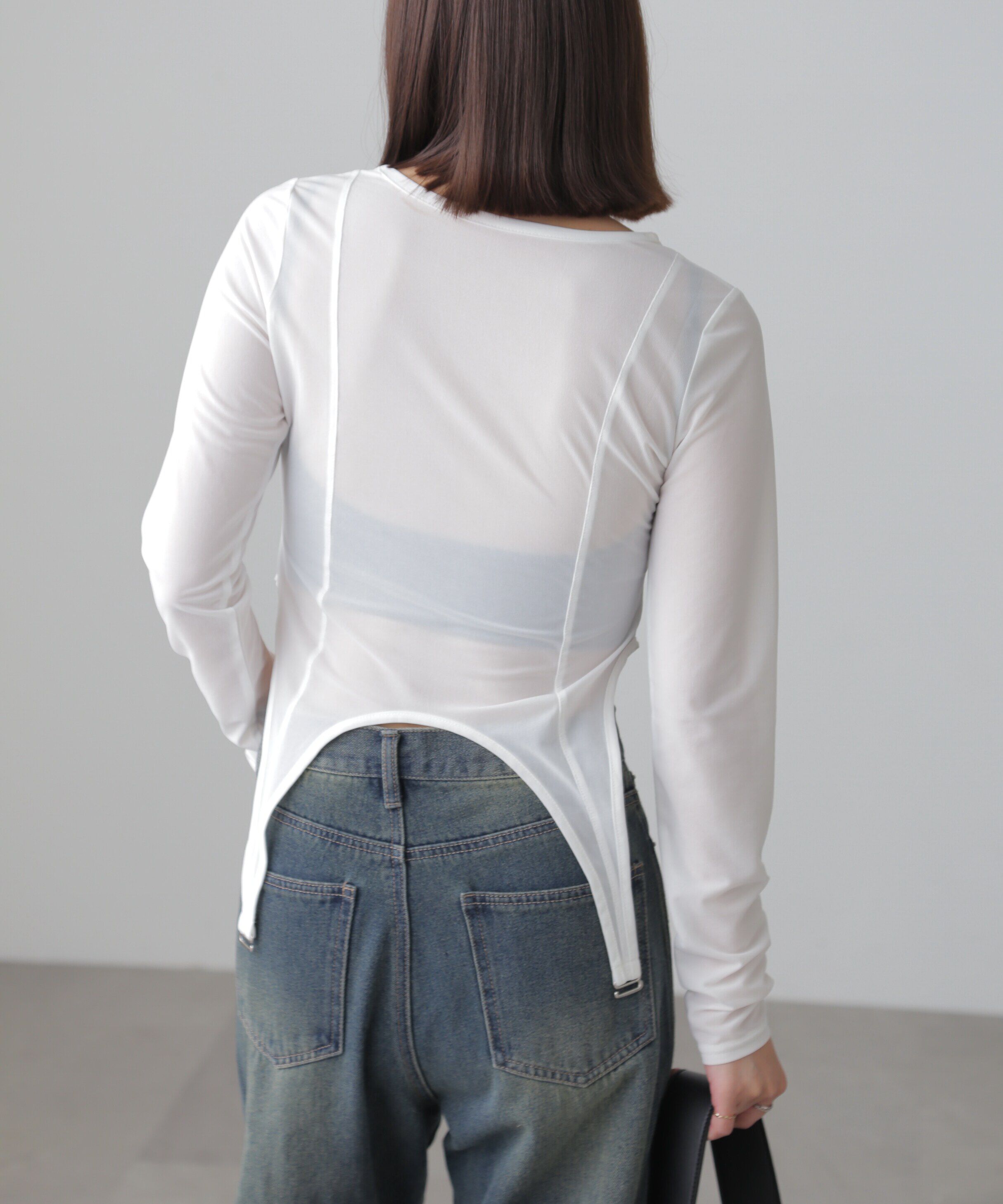  「［FB限定］シアーガーターカットソー」|Tシャツ・カットソー|