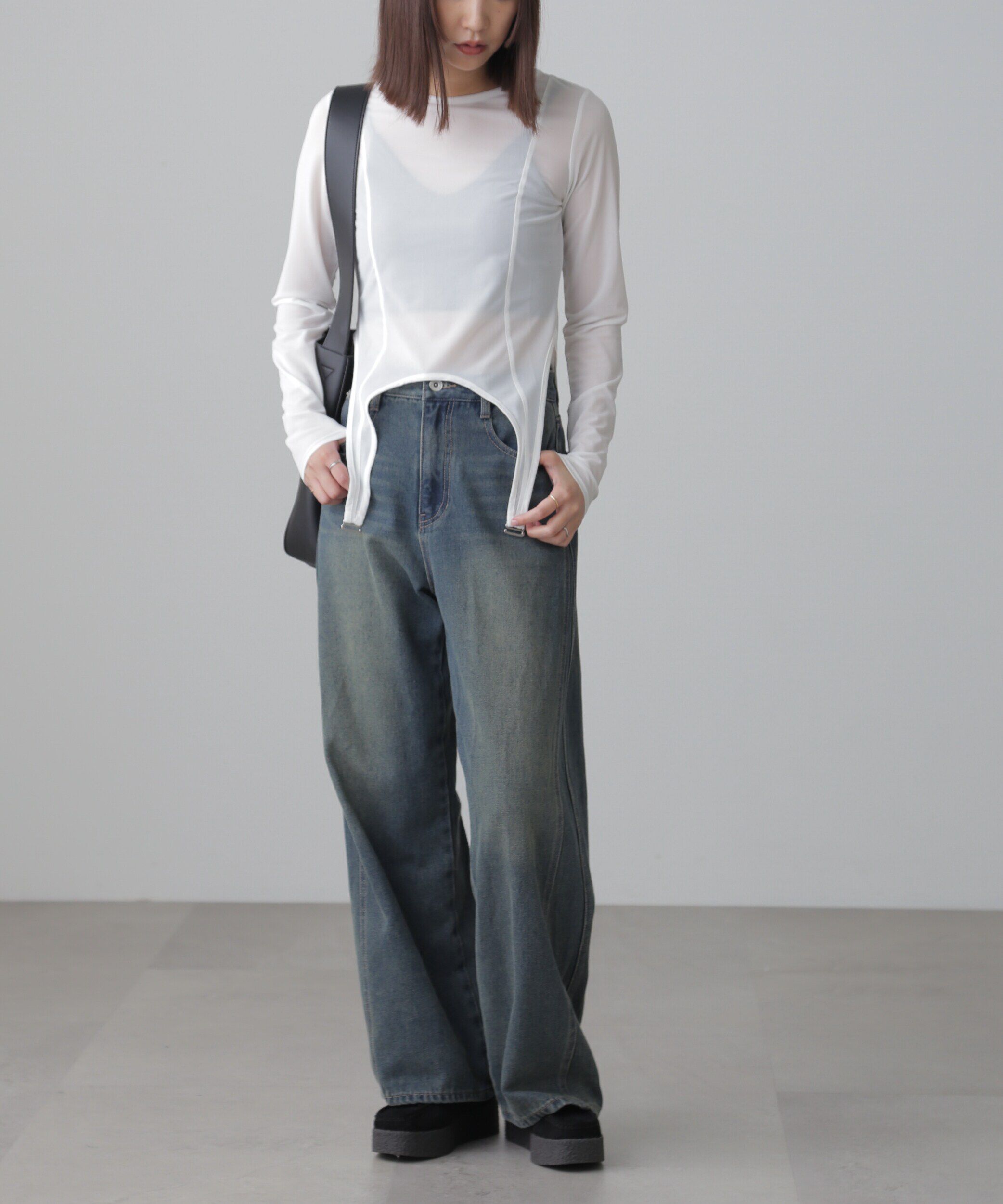  「［FB限定］シアーガーターカットソー」|Tシャツ・カットソー|