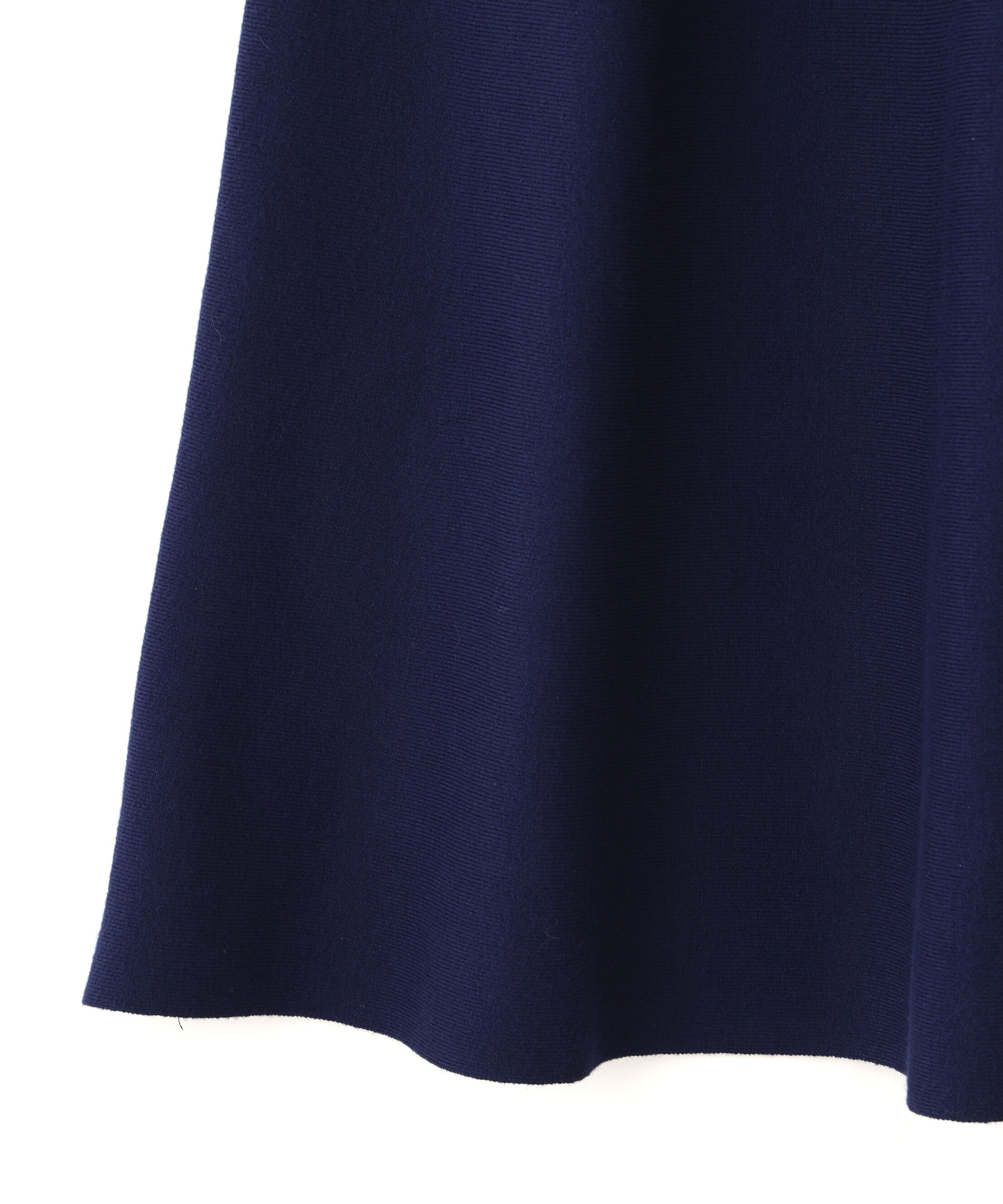  「フリル襟バイカラーニットワンピース」|ワンピース|