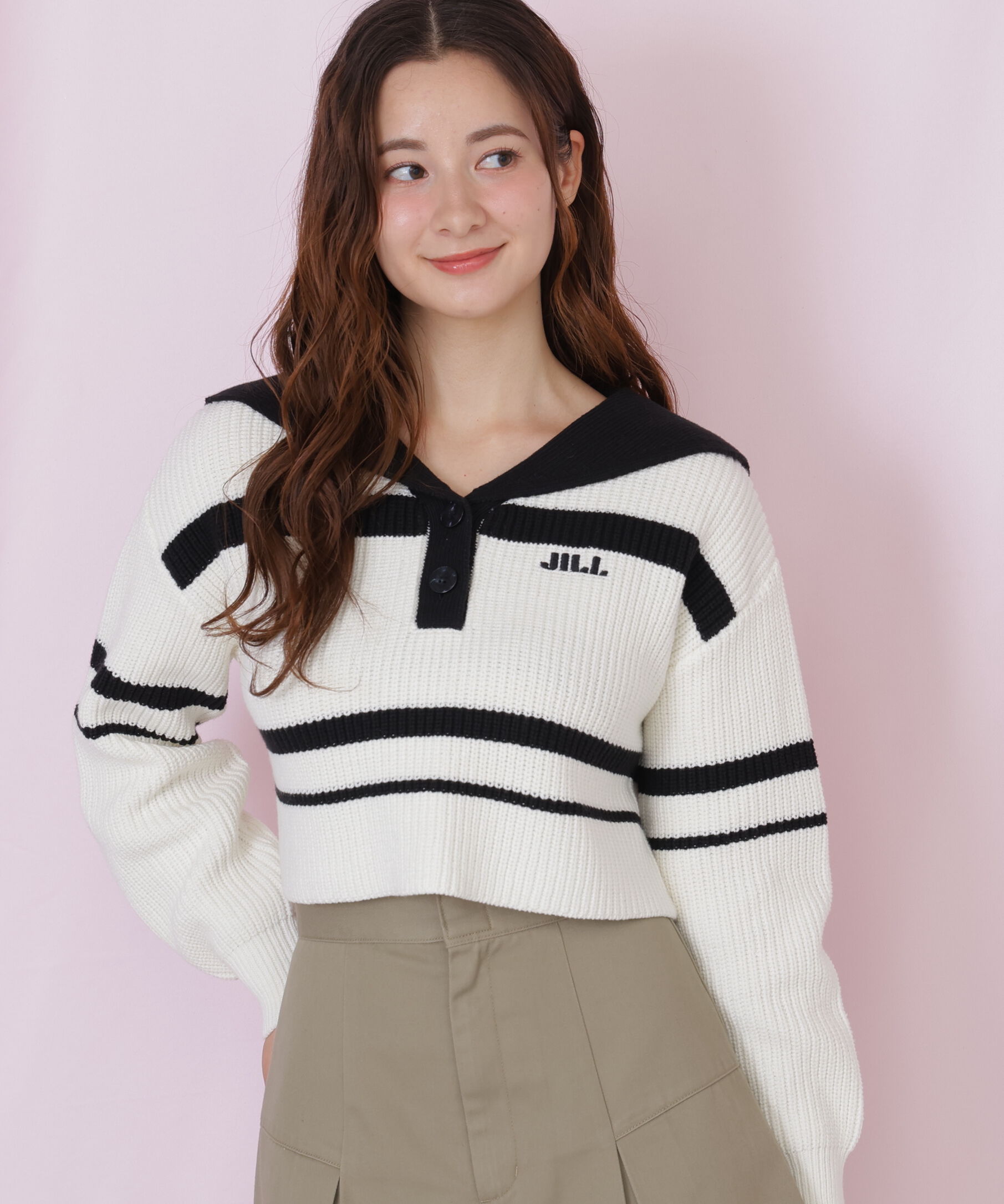  「ビッグカラー畔ニット」|ニット・セーター|