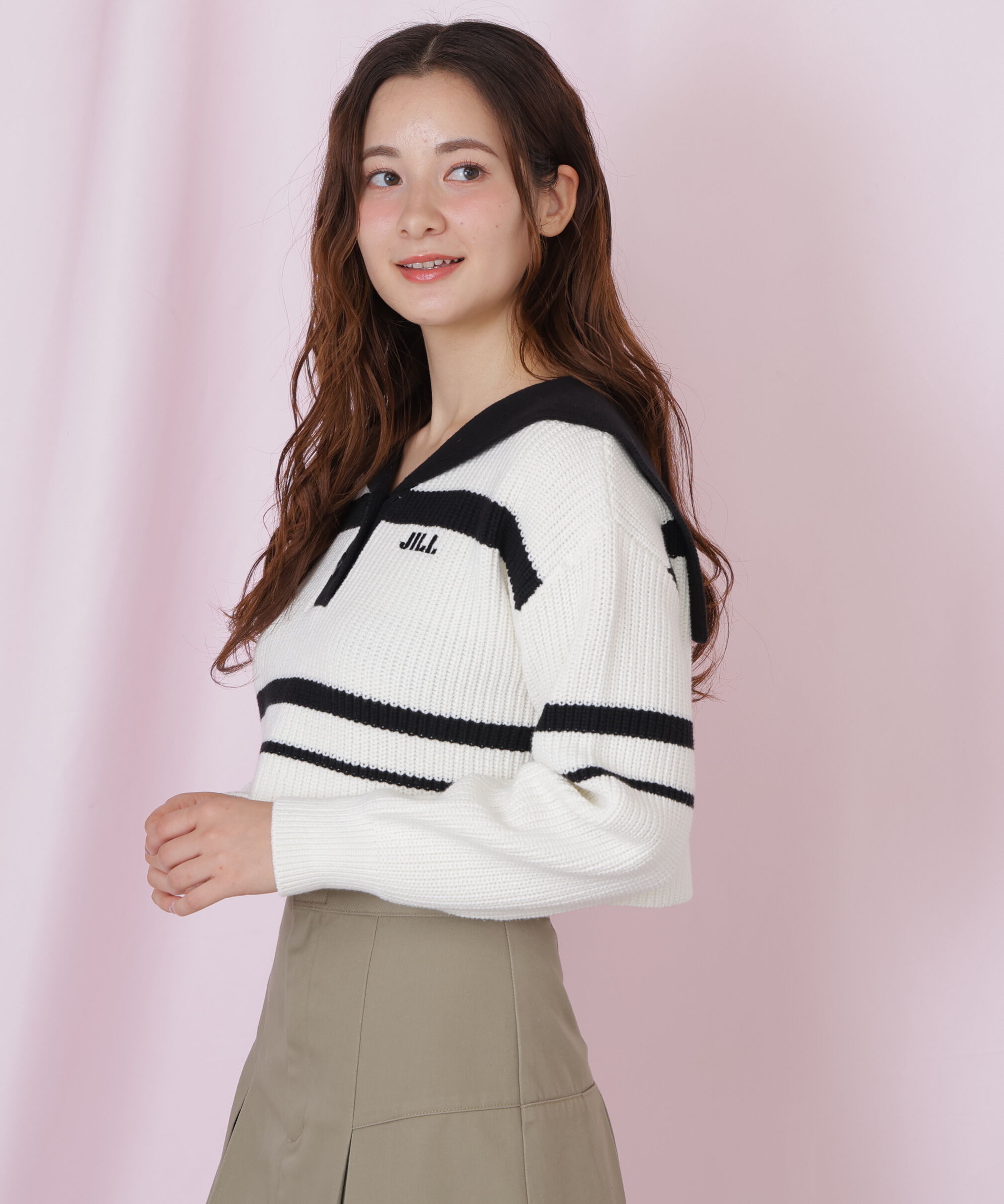  「ビッグカラー畔ニット」|ニット・セーター|